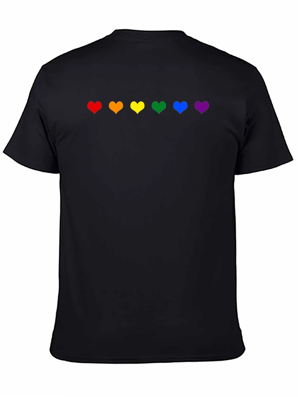 Rainbow Hearts Pride T-Shirt - Black product image 4