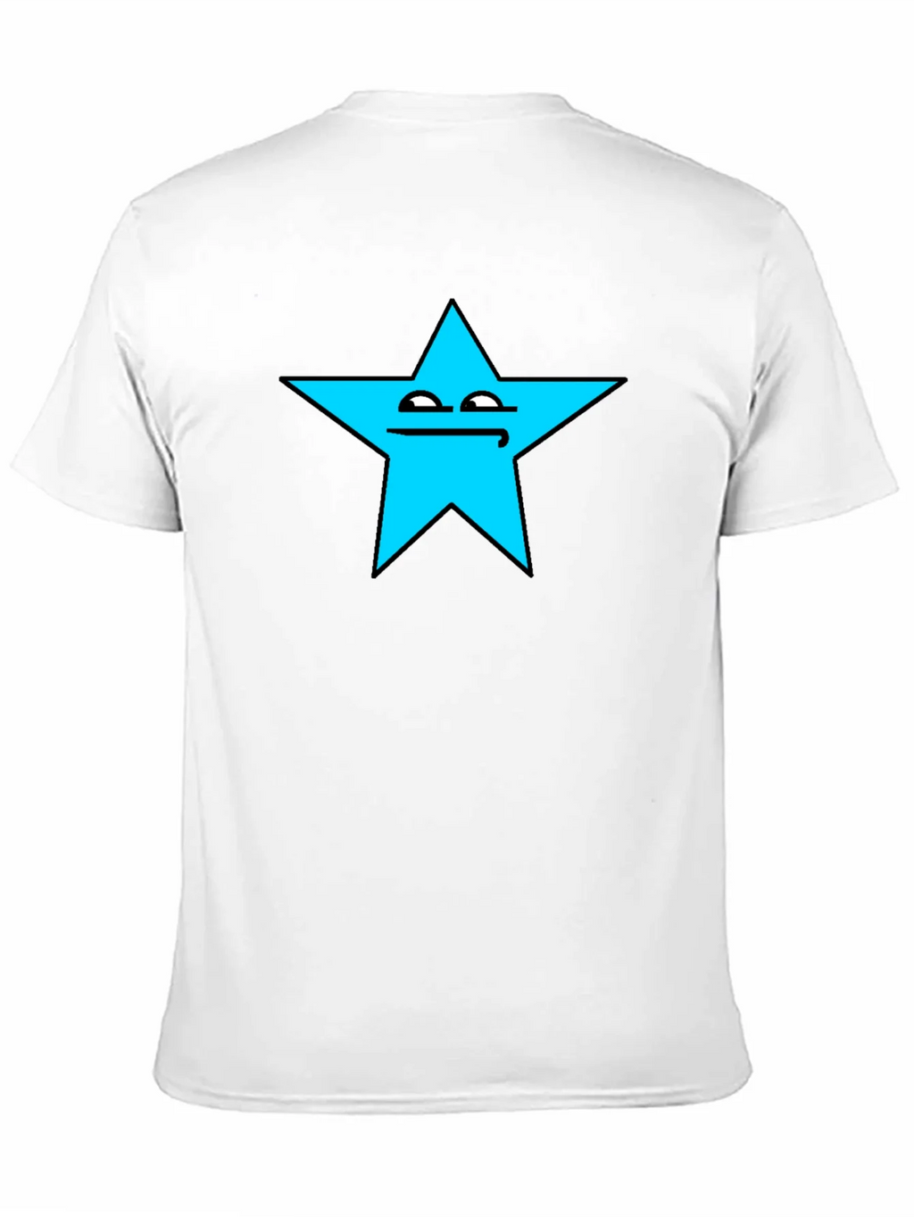 Funny Star Face Graphic T-Shirt - Black Cotton Tee product image 10