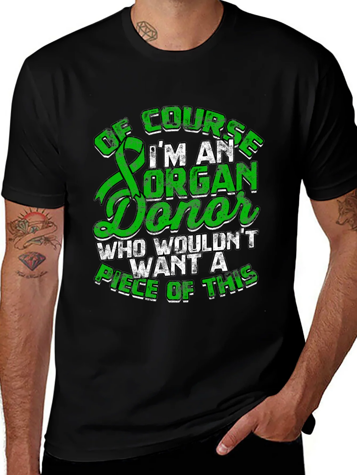 Organ Donor T-Shirt - Green Ribbon Design product image 1