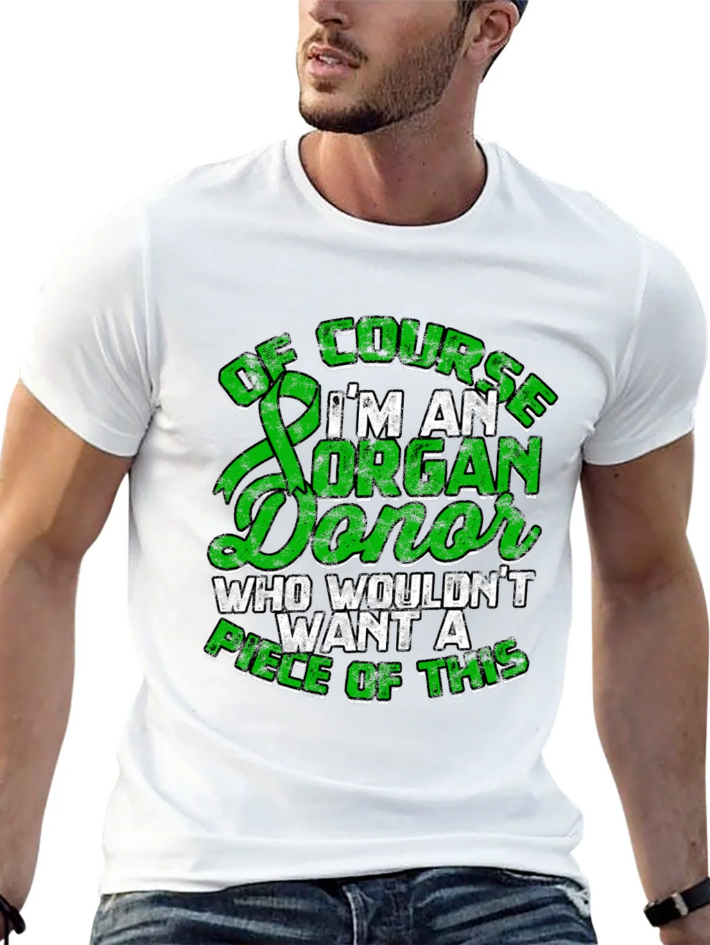 Organ Donor T-Shirt - Green Ribbon Design product image 12