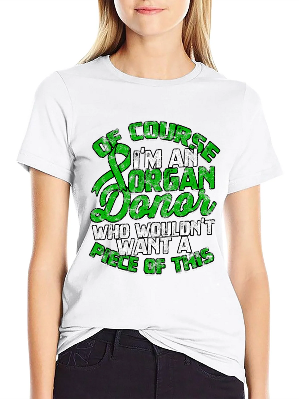 Organ Donor T-Shirt - Green Ribbon Design product image 8