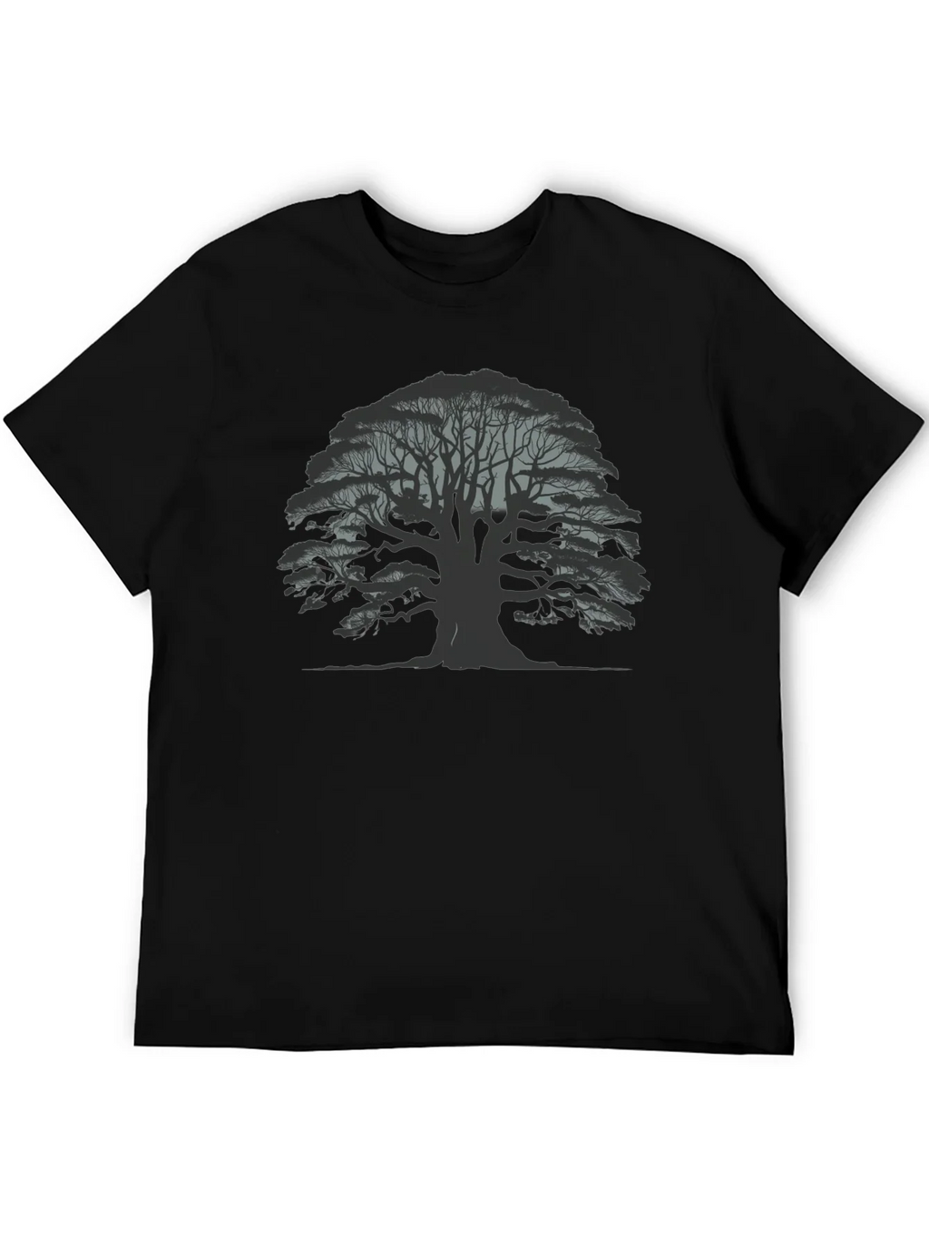 Mens Black Tree Graphic Tee - Nature Inspired Casual Wear product image 5