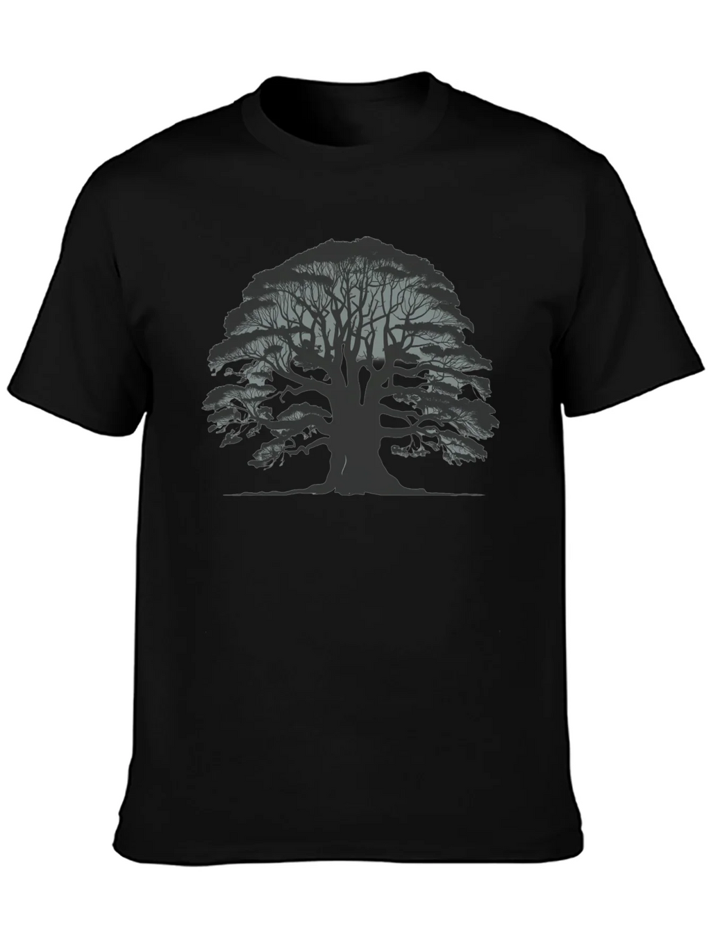 Mens Black Tree Graphic Tee - Nature Inspired Casual Wear product image 3