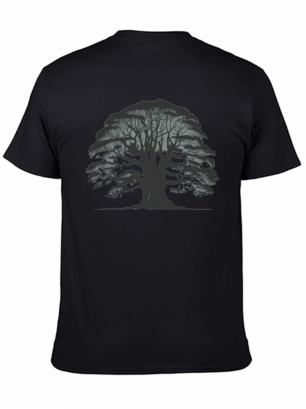 Mens Black Tree Graphic Tee - Nature Inspired Casual Wear product image 4
