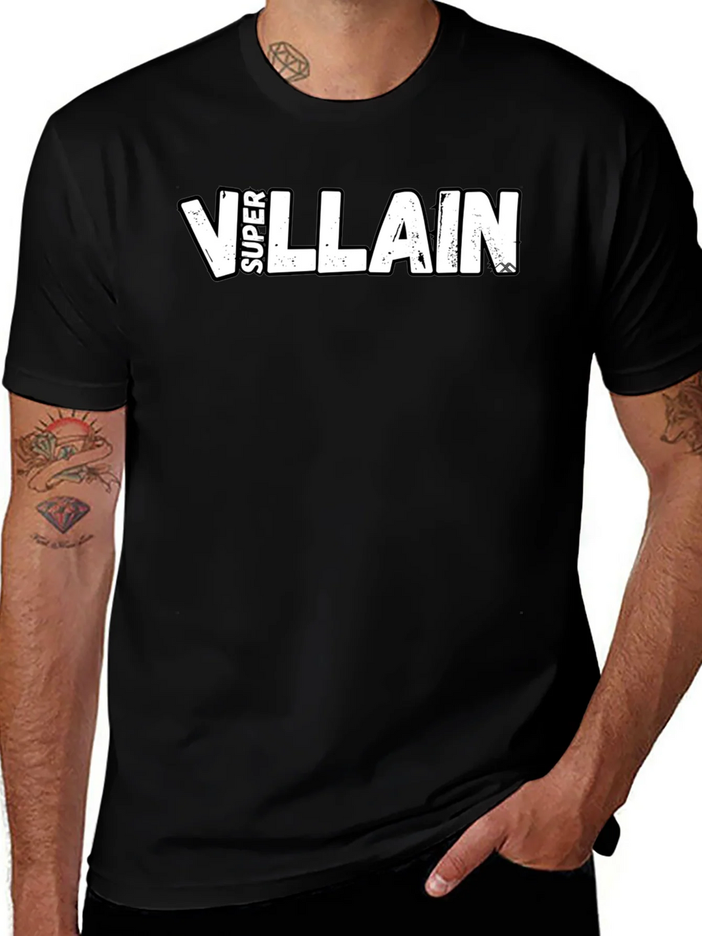 Super Villain Graphic Tee - Black Cotton Blend product image 1