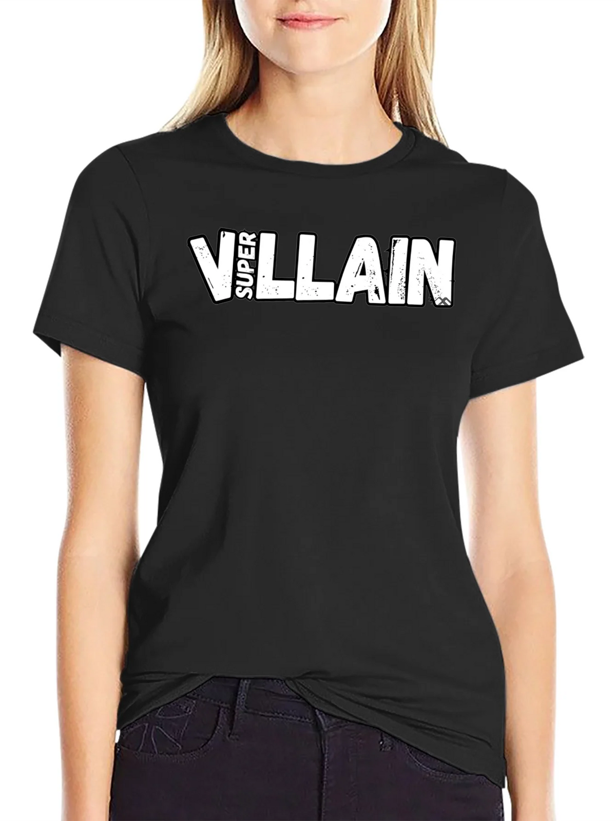 Super Villain Graphic Tee - Black Cotton Blend product image 2
