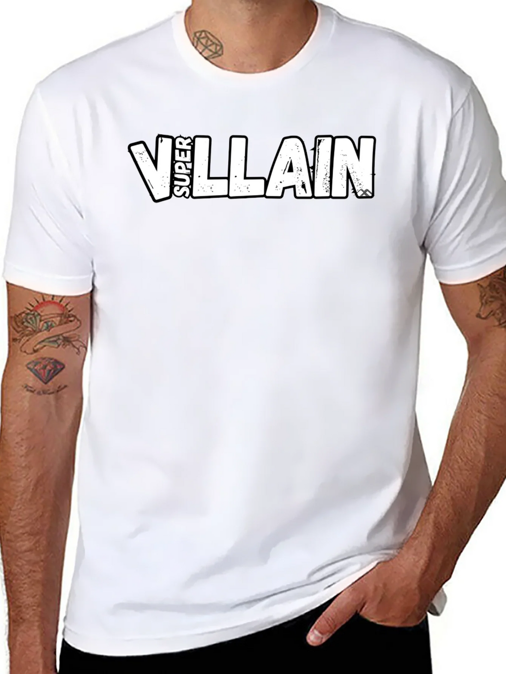 Super Villain Graphic Tee - Black Cotton Blend product image 7