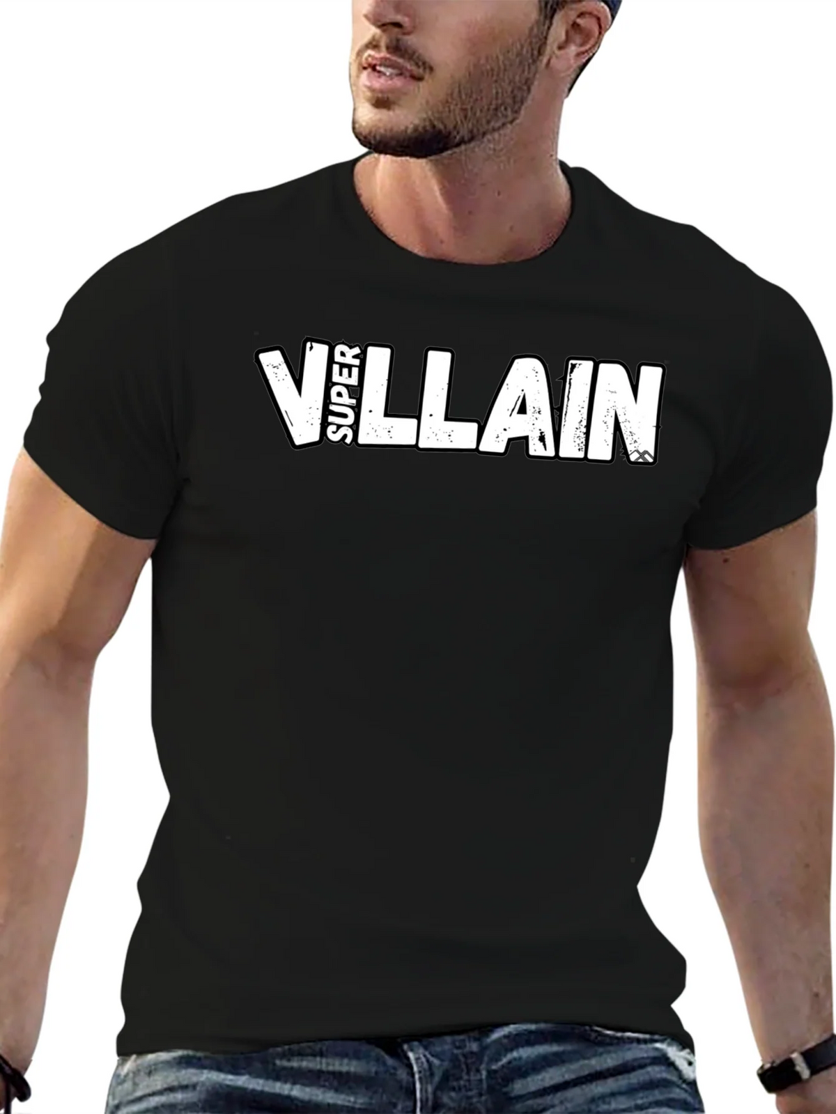 Super Villain Graphic Tee - Black Cotton Blend product image 6