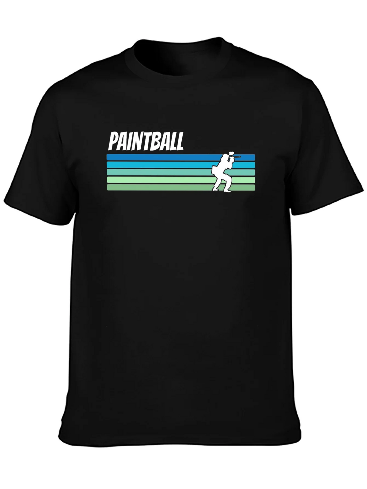 Paintball Retro Style Black T-Shirt product image 3