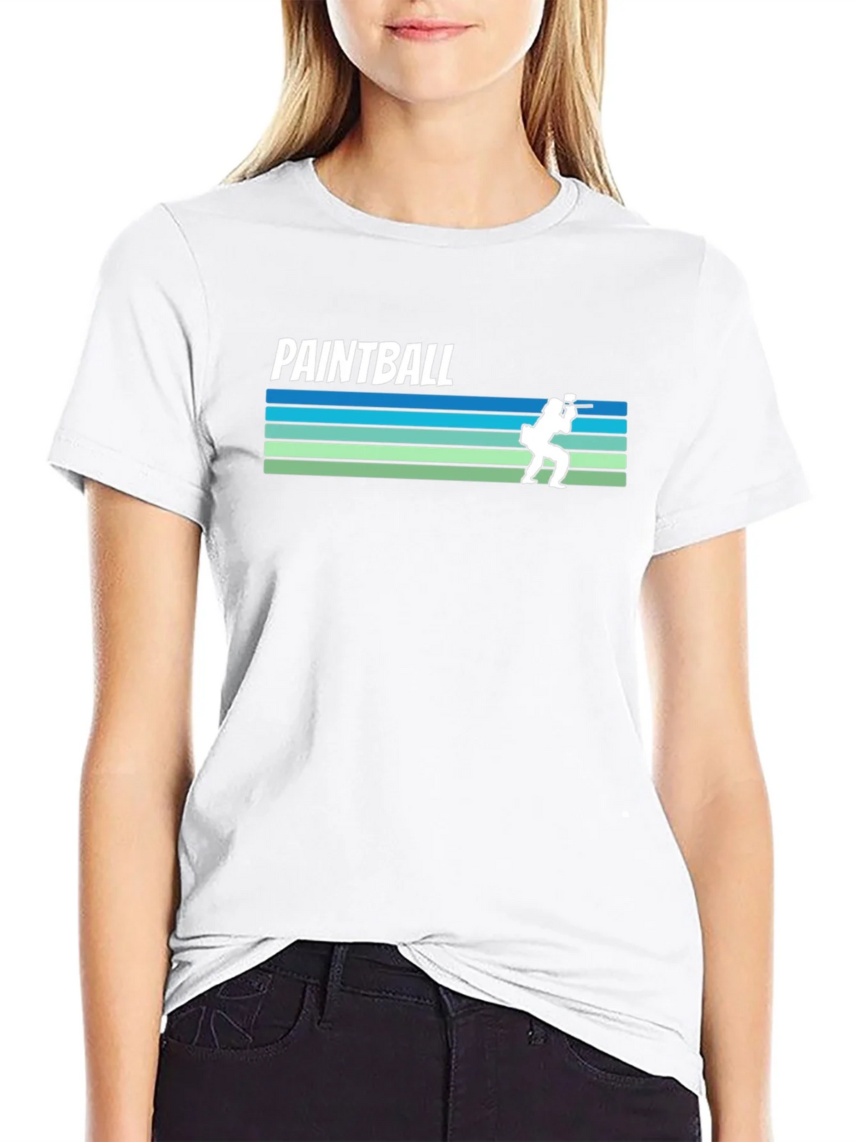 Paintball Retro Style Black T-Shirt product image 6
