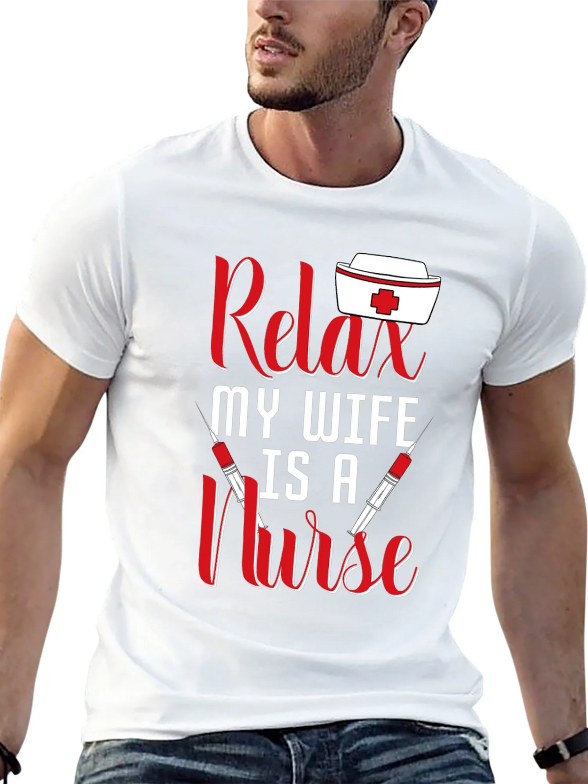 Relax My Wife Is A Nurse T-Shirt product image 12