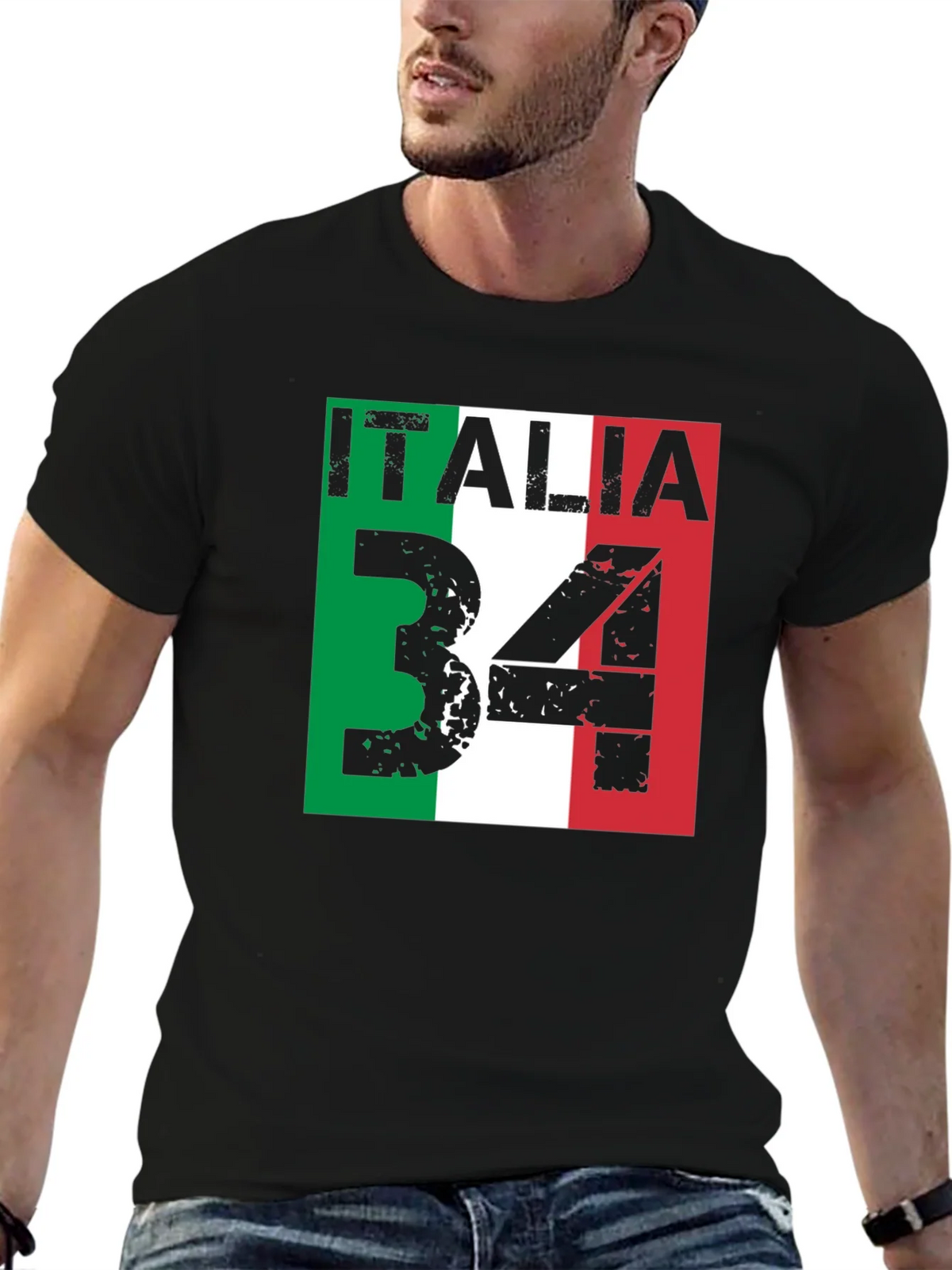 Italia 34 Graphic Tee - Italian Flag Design product image 5