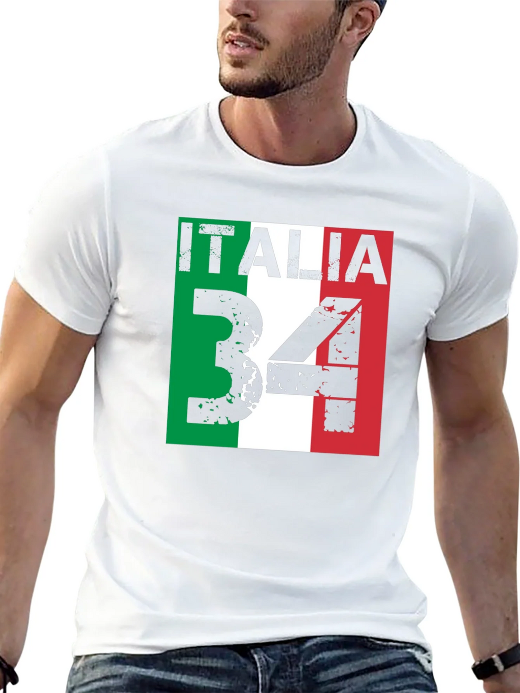 Italia 34 Graphic Tee - Italian Flag Design product image 9