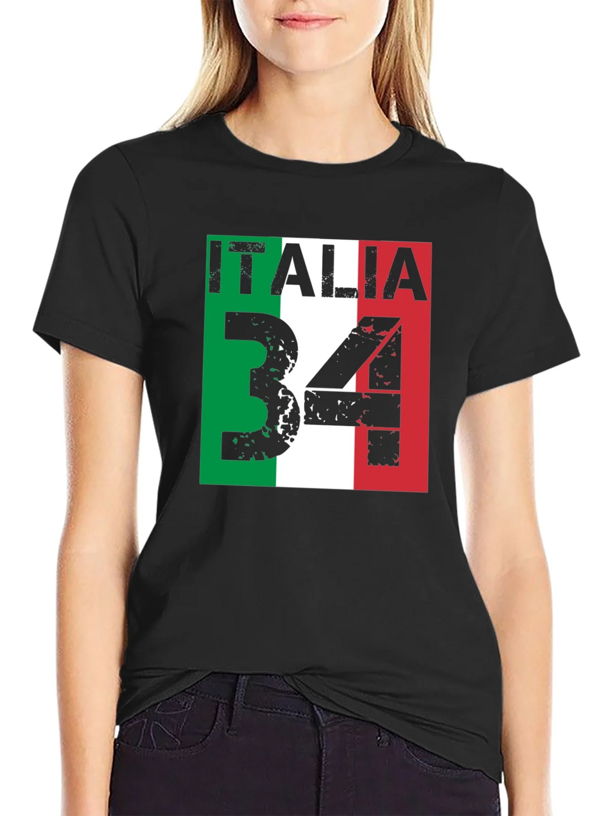 Italia 34 Graphic Tee - Italian Flag Design product image 2