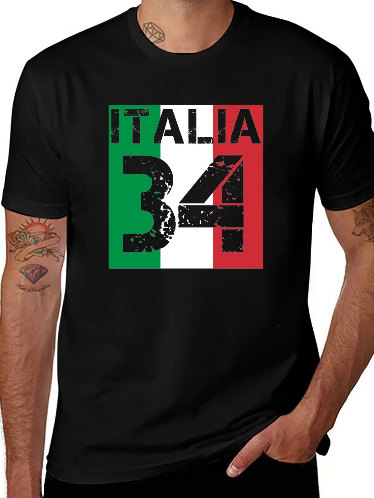 Italia 34 Graphic Tee - Italian Flag Design product image 1