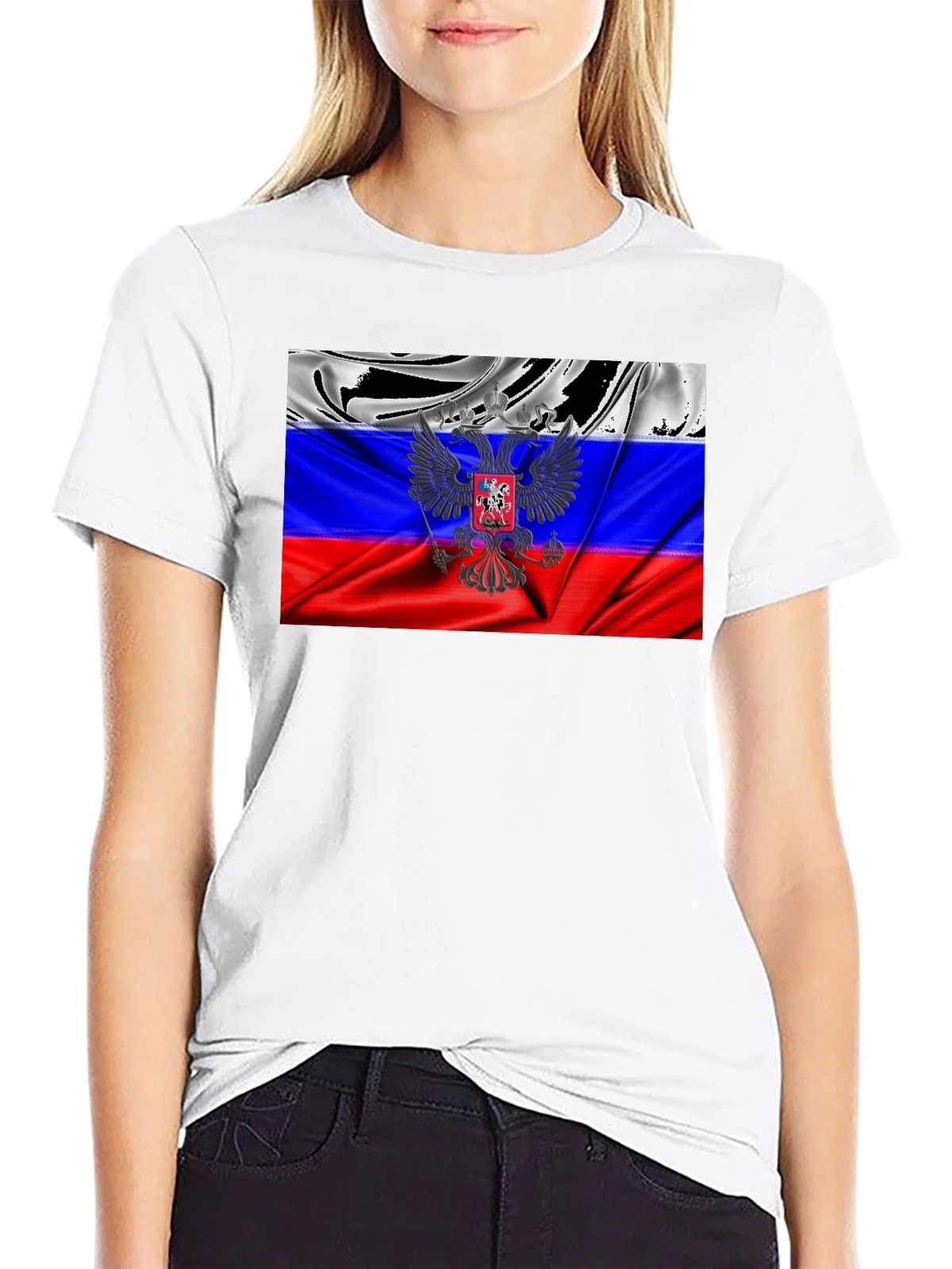 Russian Flag T-Shirt - Patriotic Eagle Design product image 6