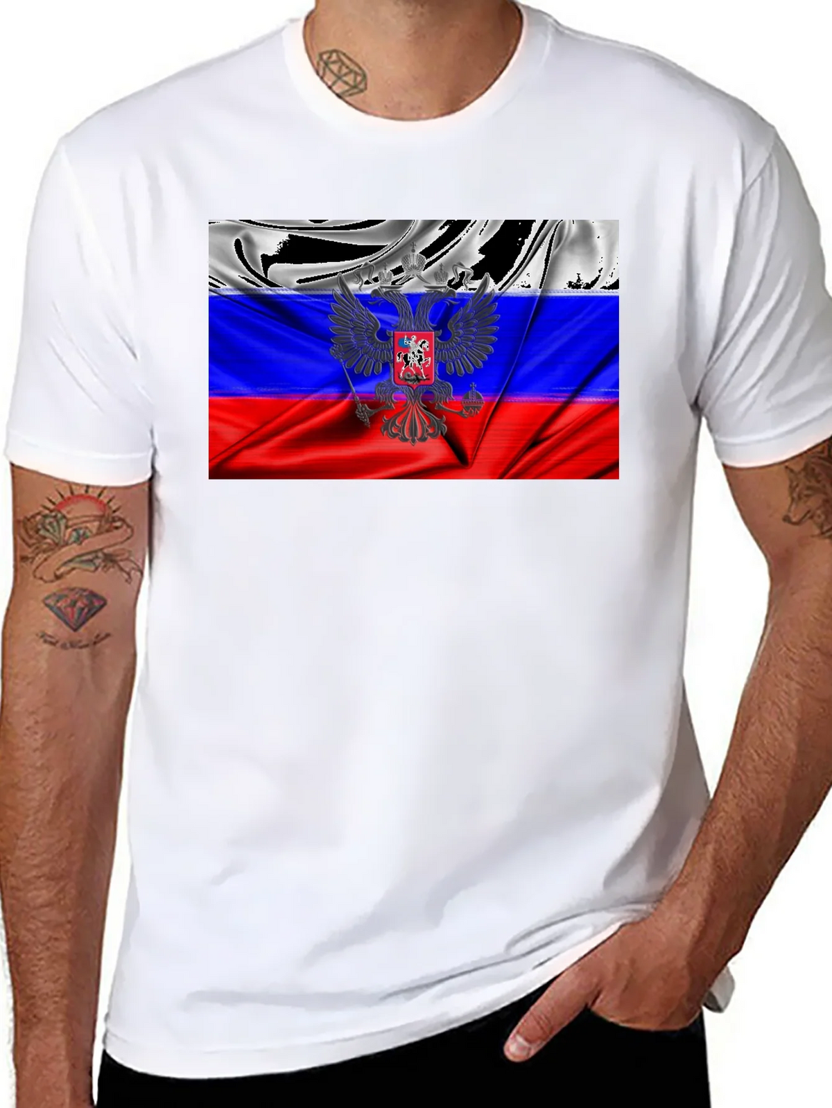Russian Flag T-Shirt - Patriotic Eagle Design product image 5