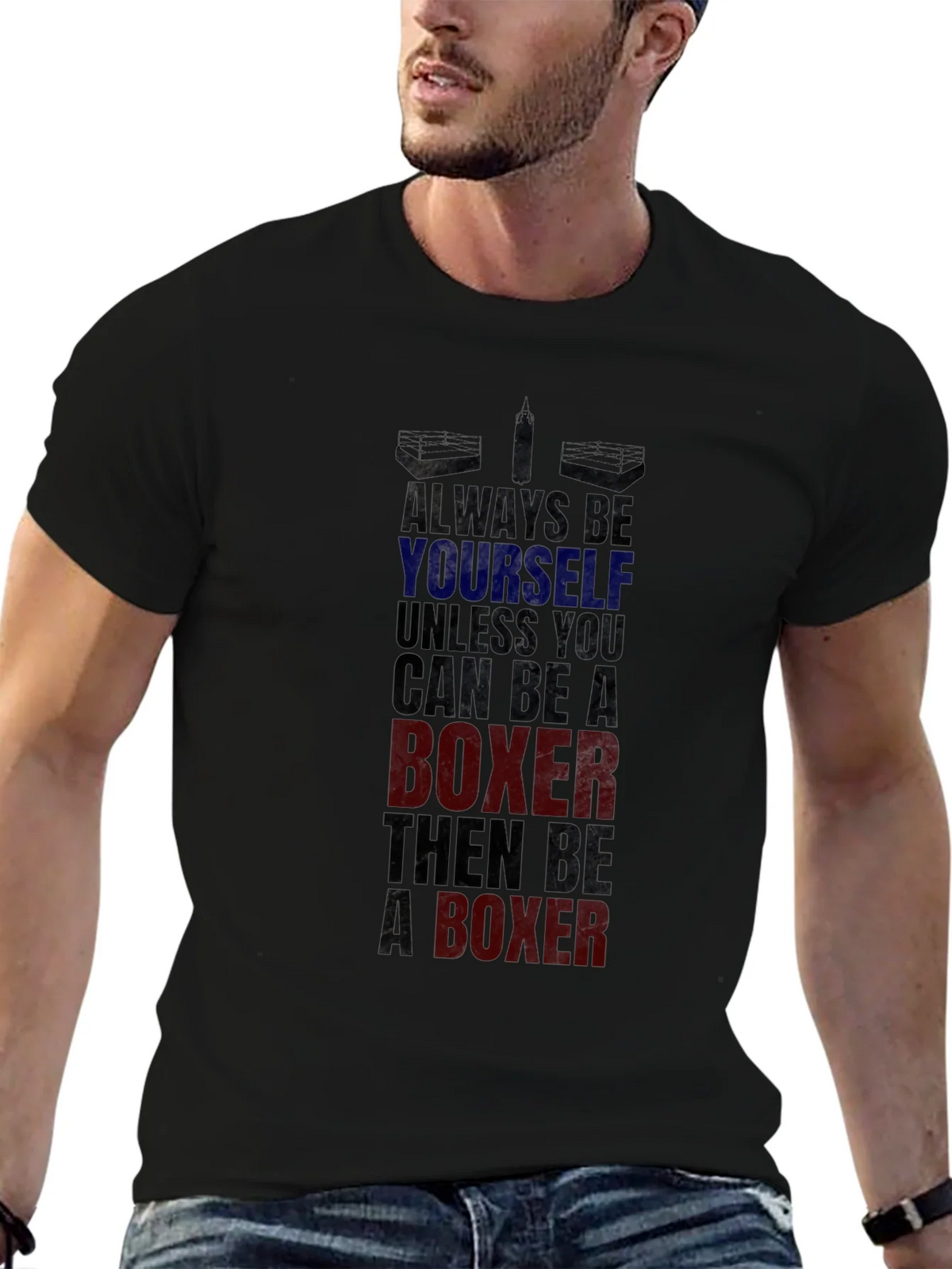 Boxer Graphic Tee - Always Be Yourself Boxing T-Shirt product image 6