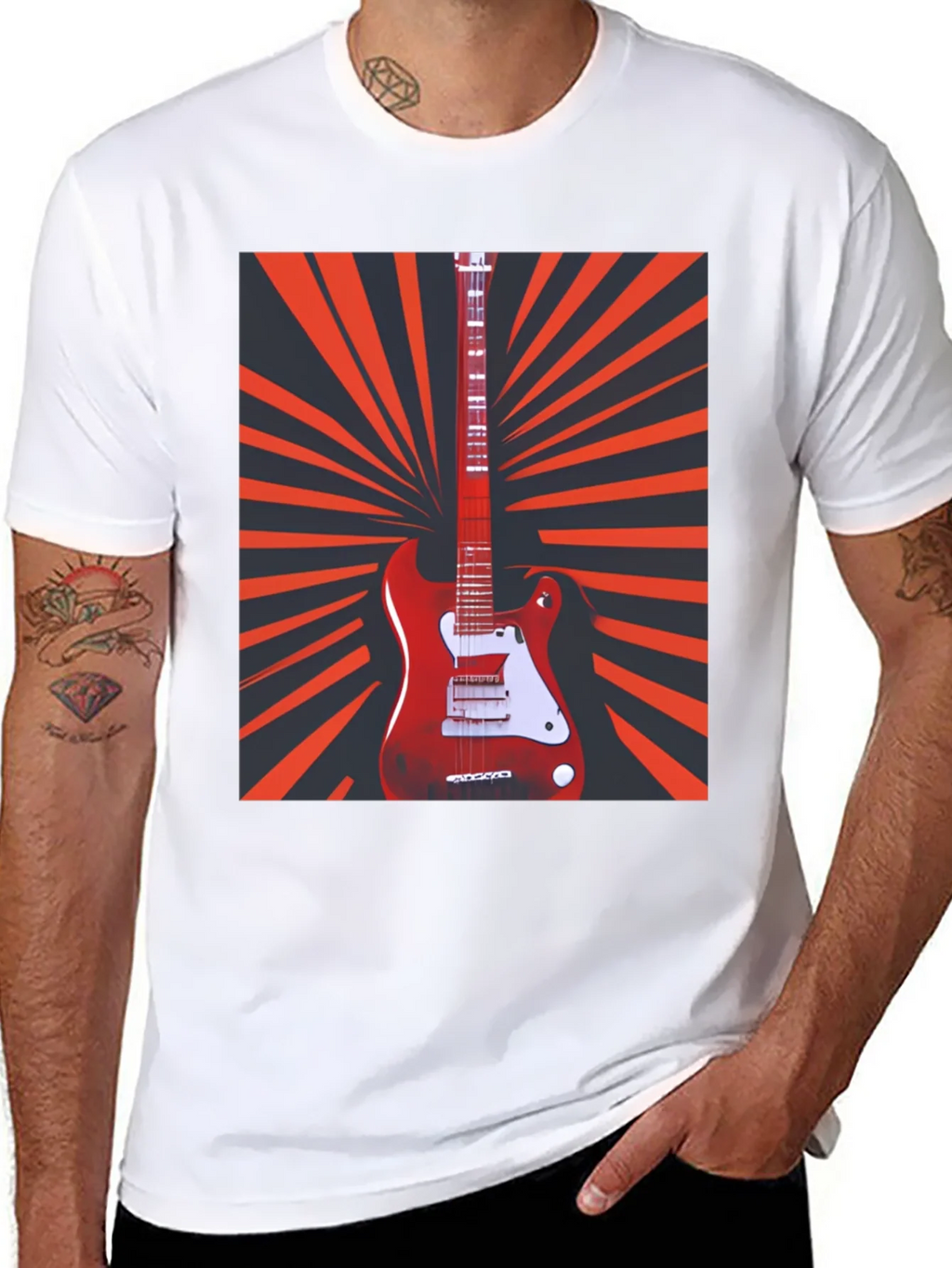 Electric Guitar Graphic T-Shirt - Retro Music Tee product image 5