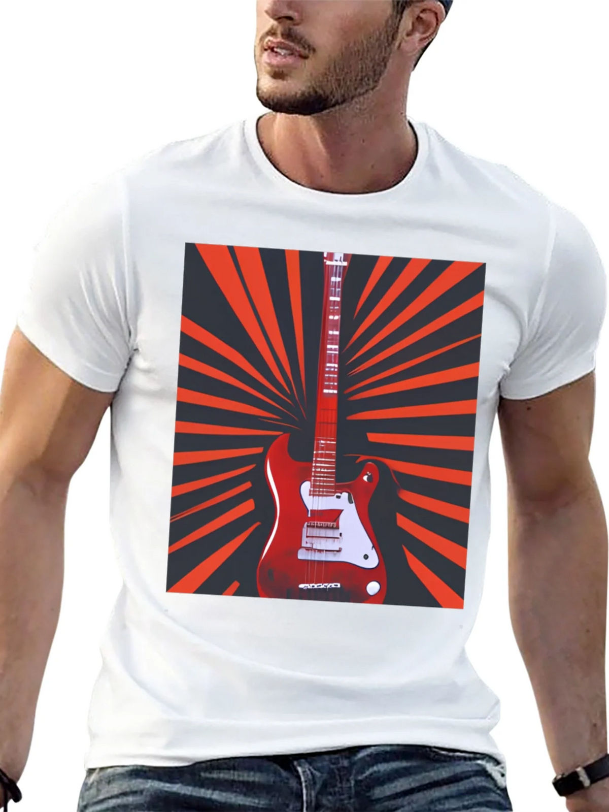 Electric Guitar Graphic T-Shirt - Retro Music Tee product image 6