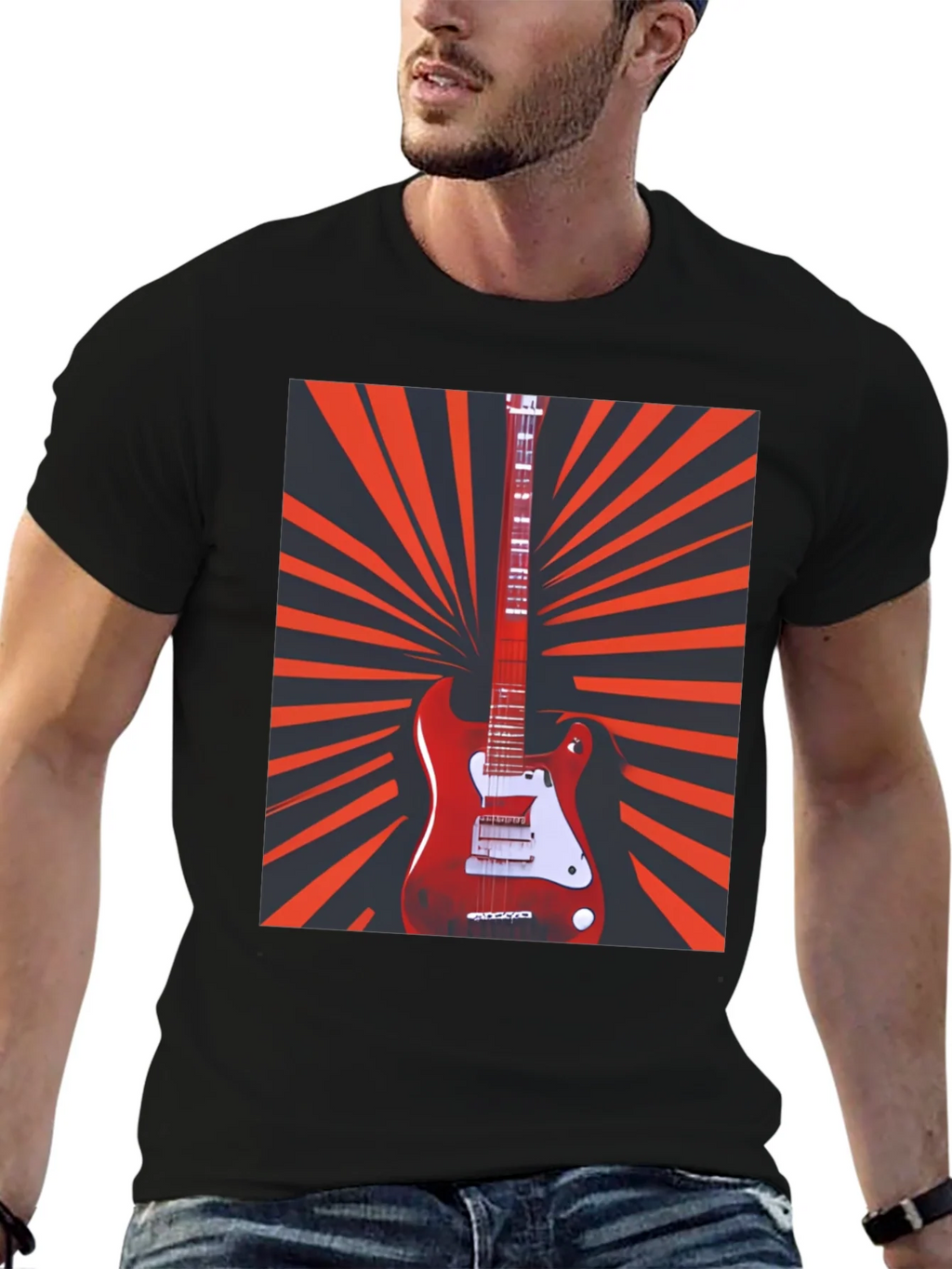 Electric Guitar Graphic T-Shirt - Retro Music Tee product image 4