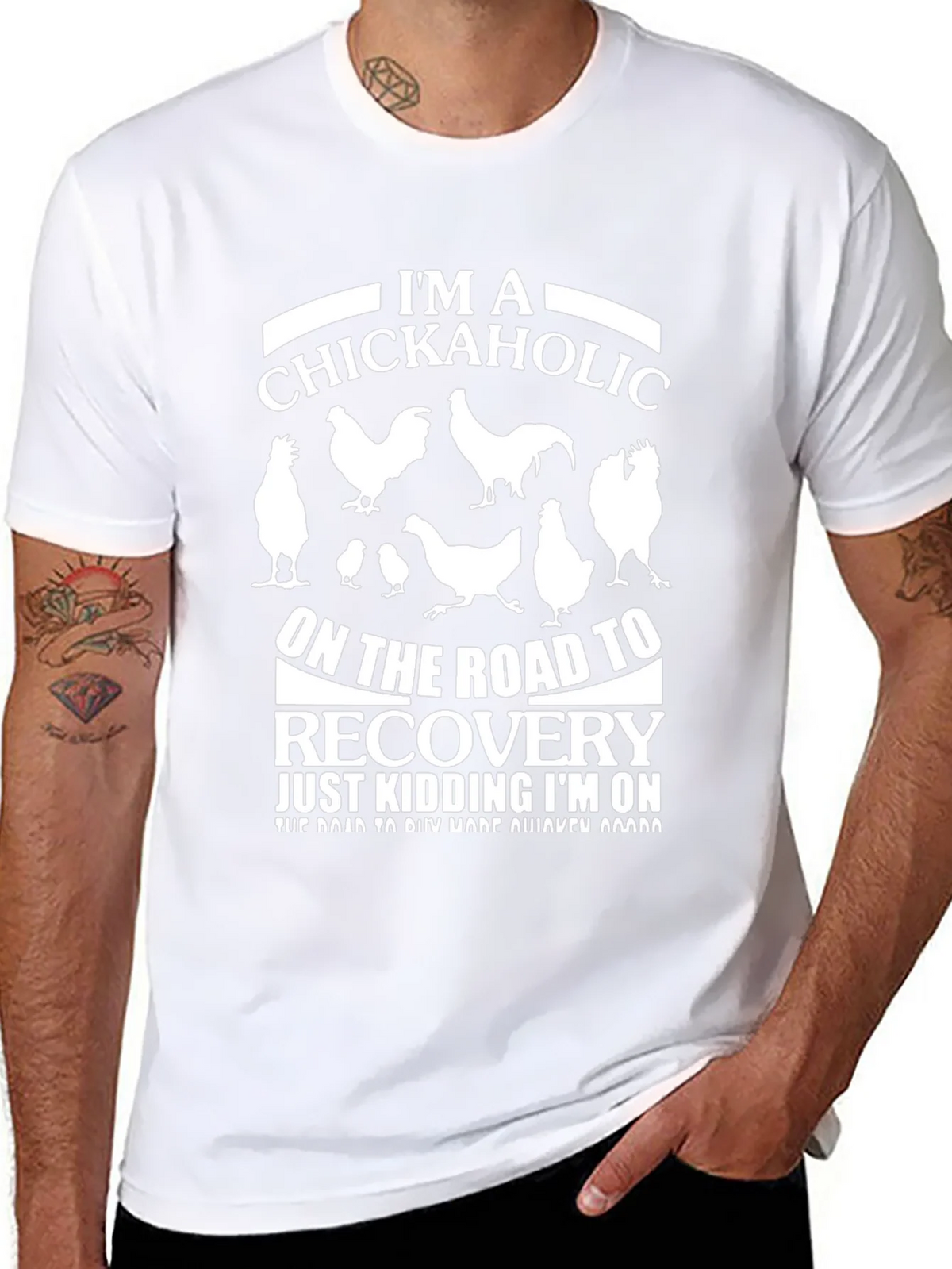 Im a Chickaholic T-Shirt - Funny Chicken Lover Tee product image 7
