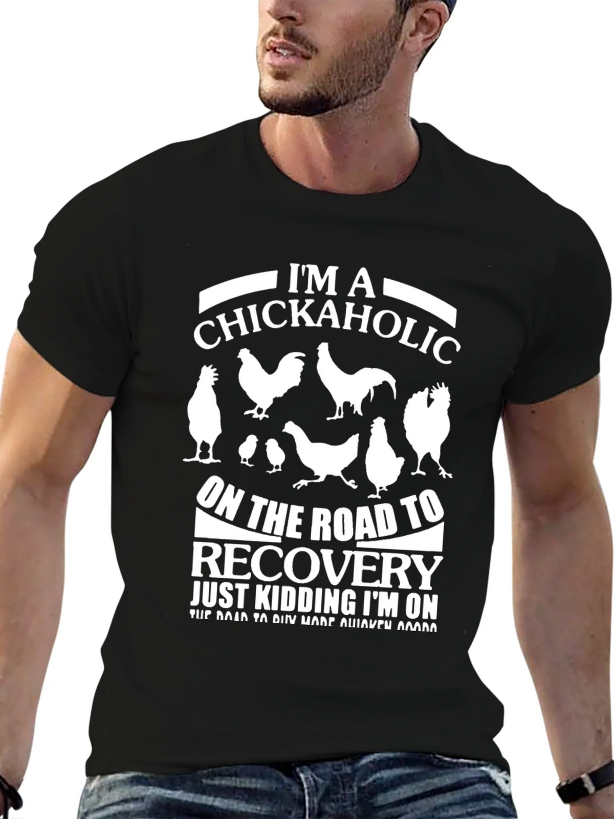 Im a Chickaholic T-Shirt - Funny Chicken Lover Tee product image 6