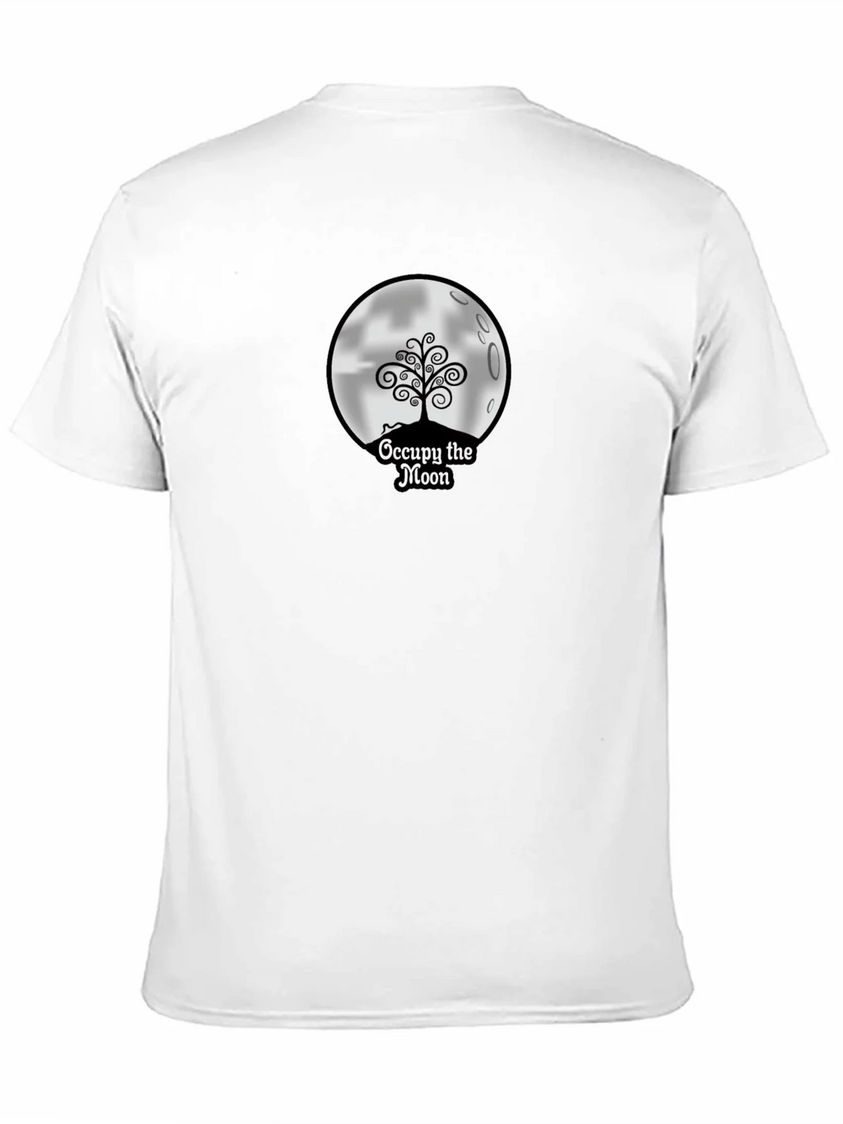 Occupy the Moon Graphic Tee - Black Cotton Blend product image 10