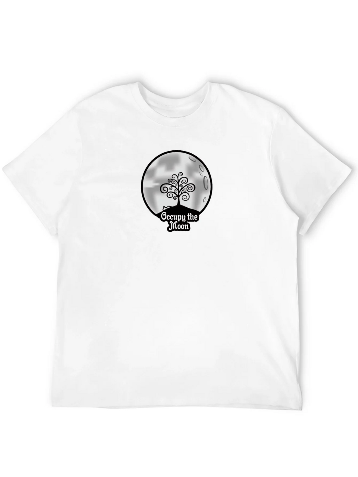 Occupy the Moon Graphic Tee - Black Cotton Blend product image 11
