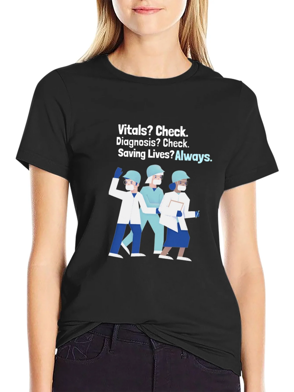 Healthcare Hero T-Shirt: Vitals Diagnosis Saving Lives product image 2