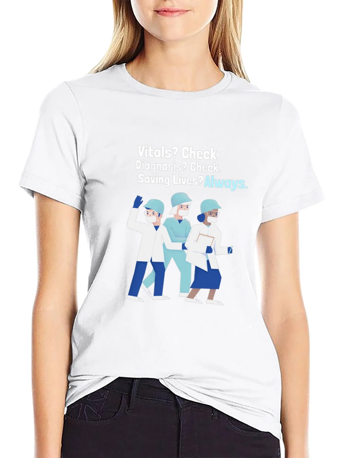 Healthcare Hero T-Shirt: Vitals Diagnosis Saving Lives product image 8