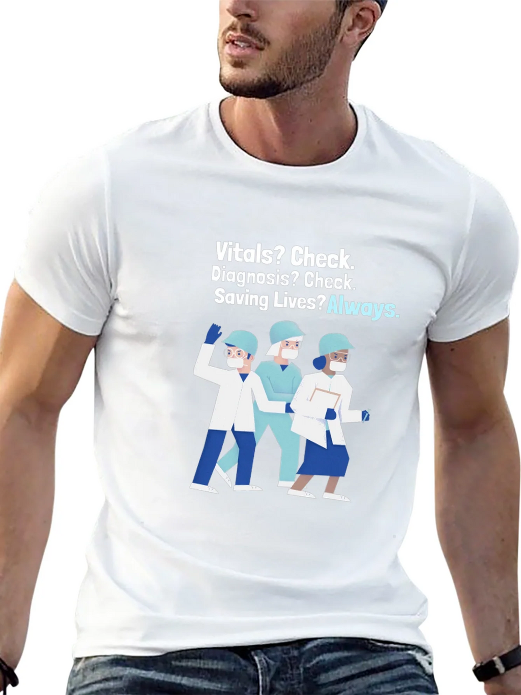 Healthcare Hero T-Shirt: Vitals Diagnosis Saving Lives product image 12