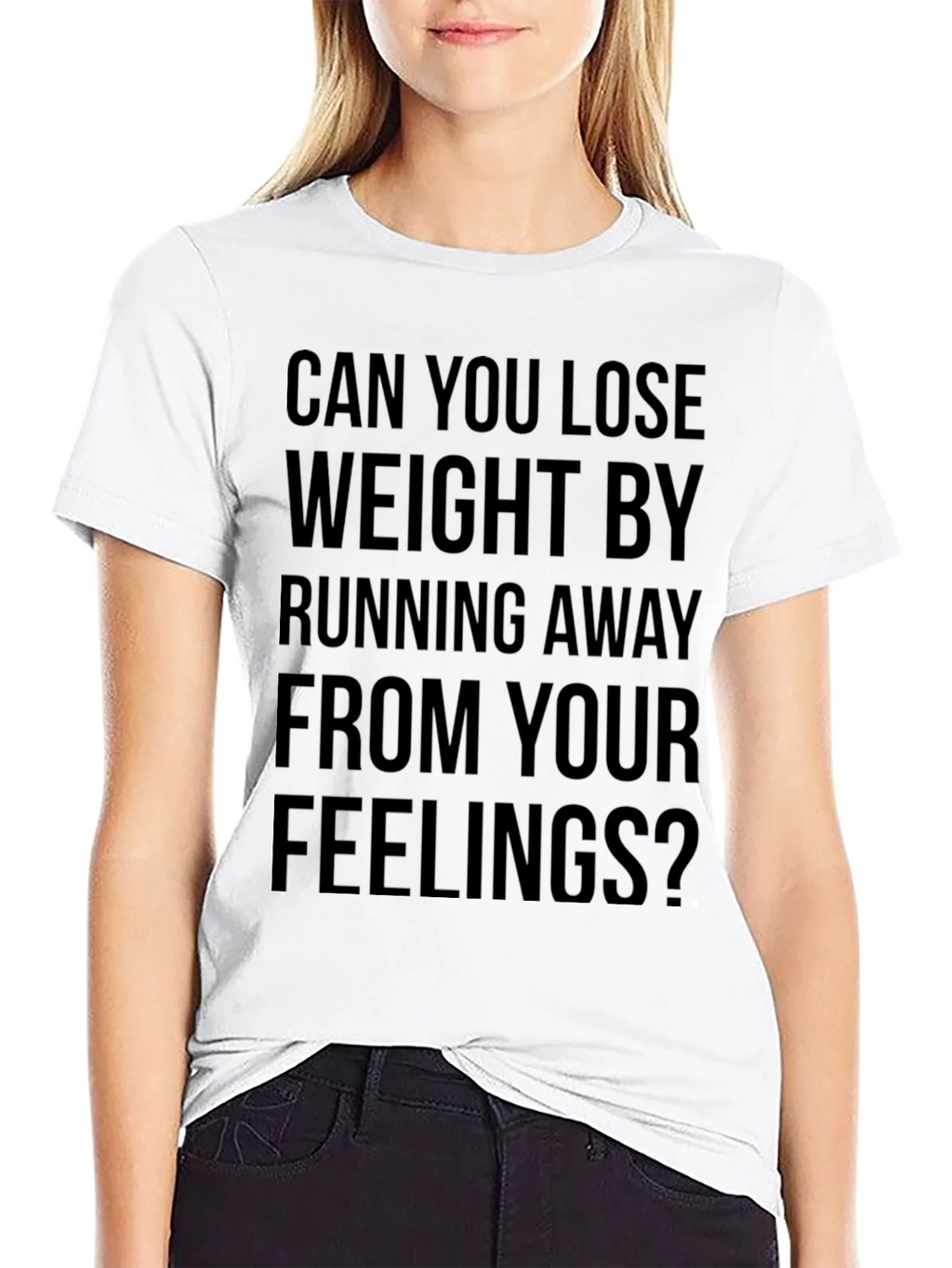 Funny Slogan Tee - Run Away From Feelings? product image 7