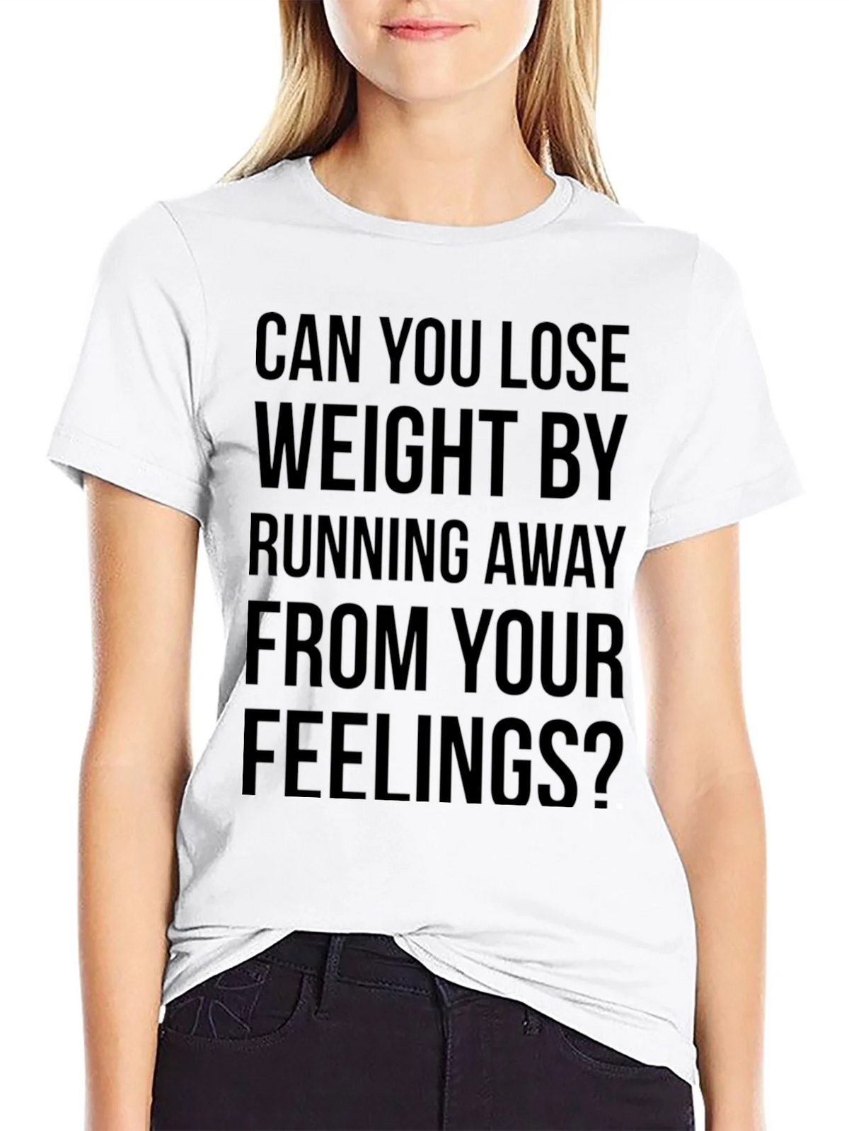 Funny Slogan Tee - Run Away From Feelings? product image 7