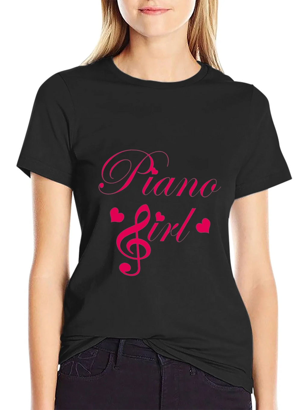 Piano Girl Tee - Music Lovers T-Shirt - Soft Cotton Blend product image 2