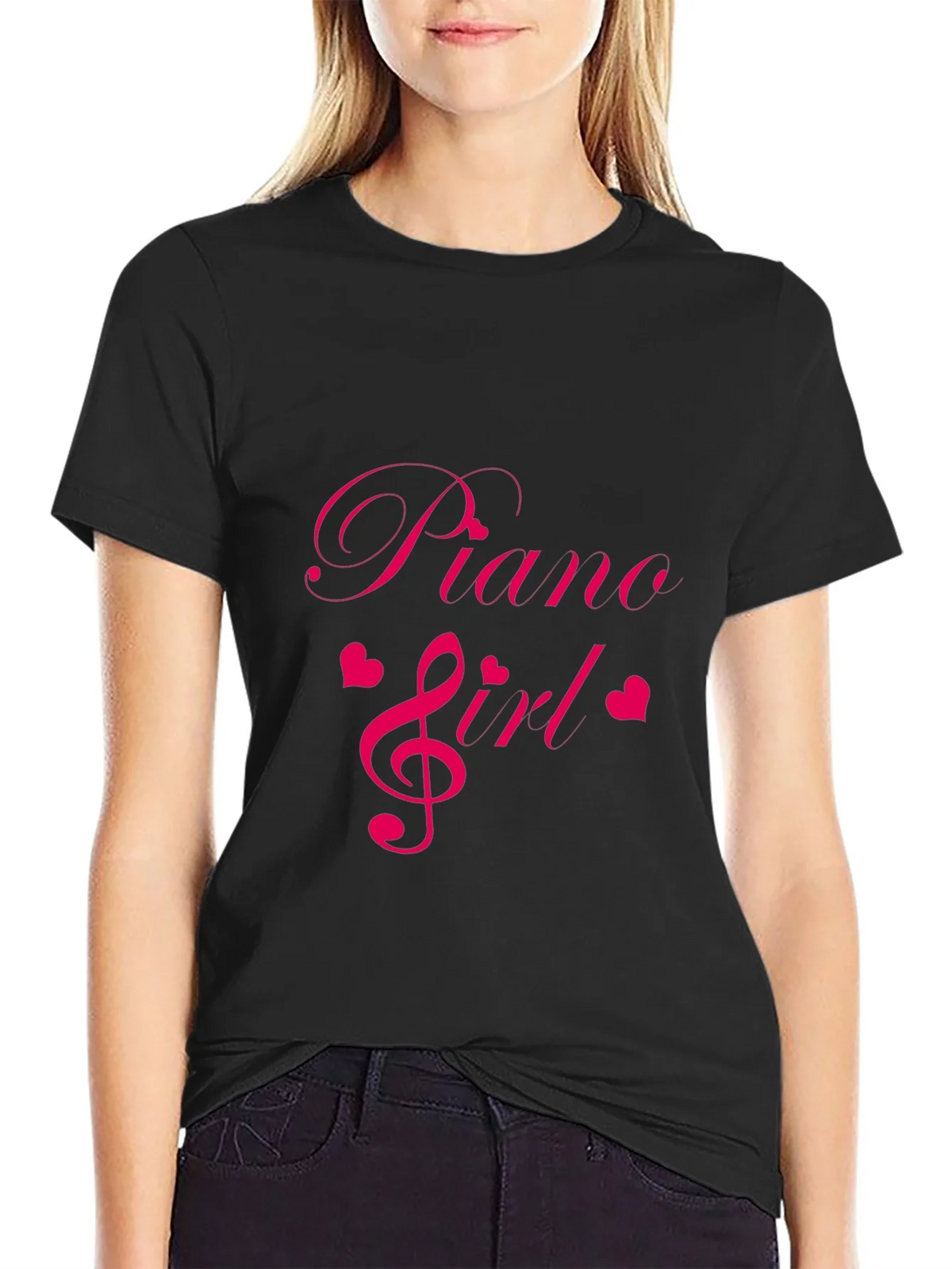 Piano Girl Tee - Music Lovers T-Shirt - Soft Cotton Blend product image 2