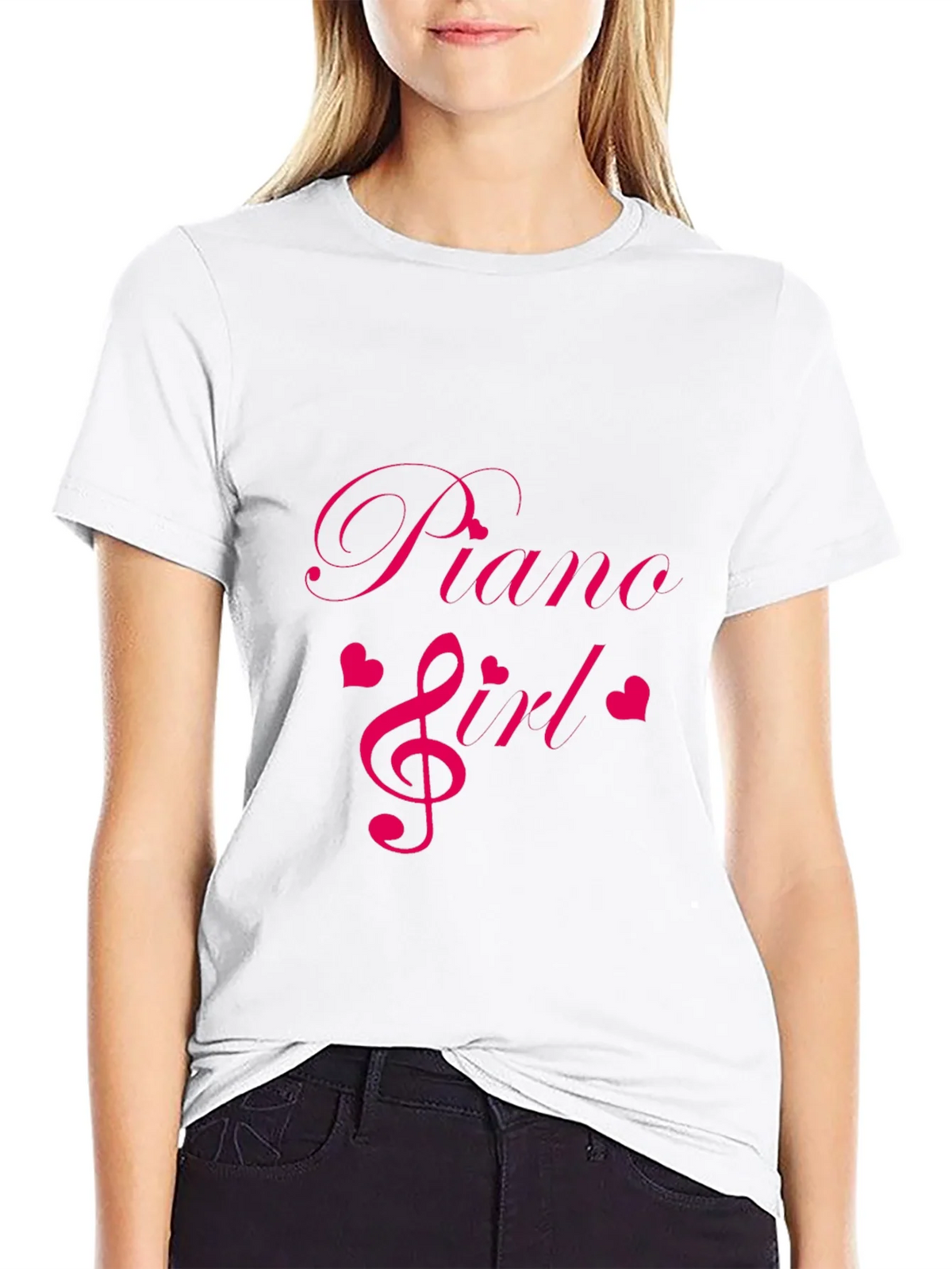 Piano Girl Tee - Music Lovers T-Shirt - Soft Cotton Blend product image 8
