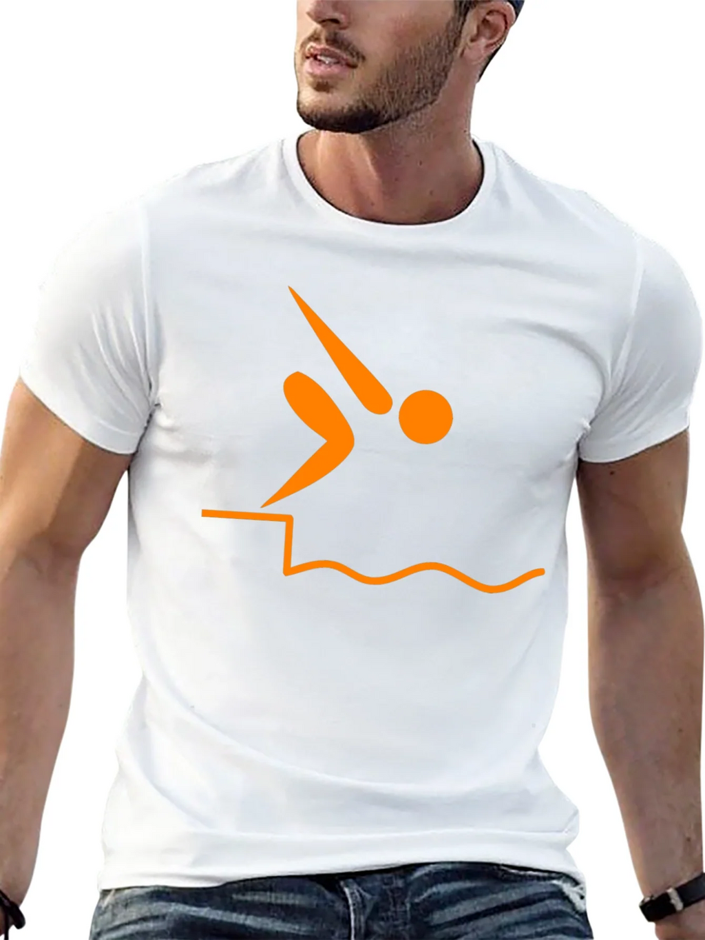 Diver Silhouette Graphic Tee - Black T-Shirt product image 12