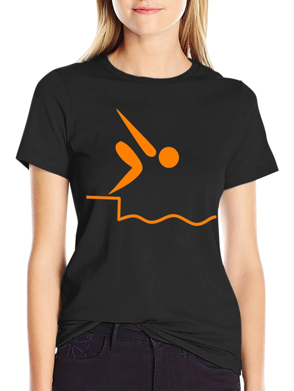 Diver Silhouette Graphic Tee - Black T-Shirt product image 2