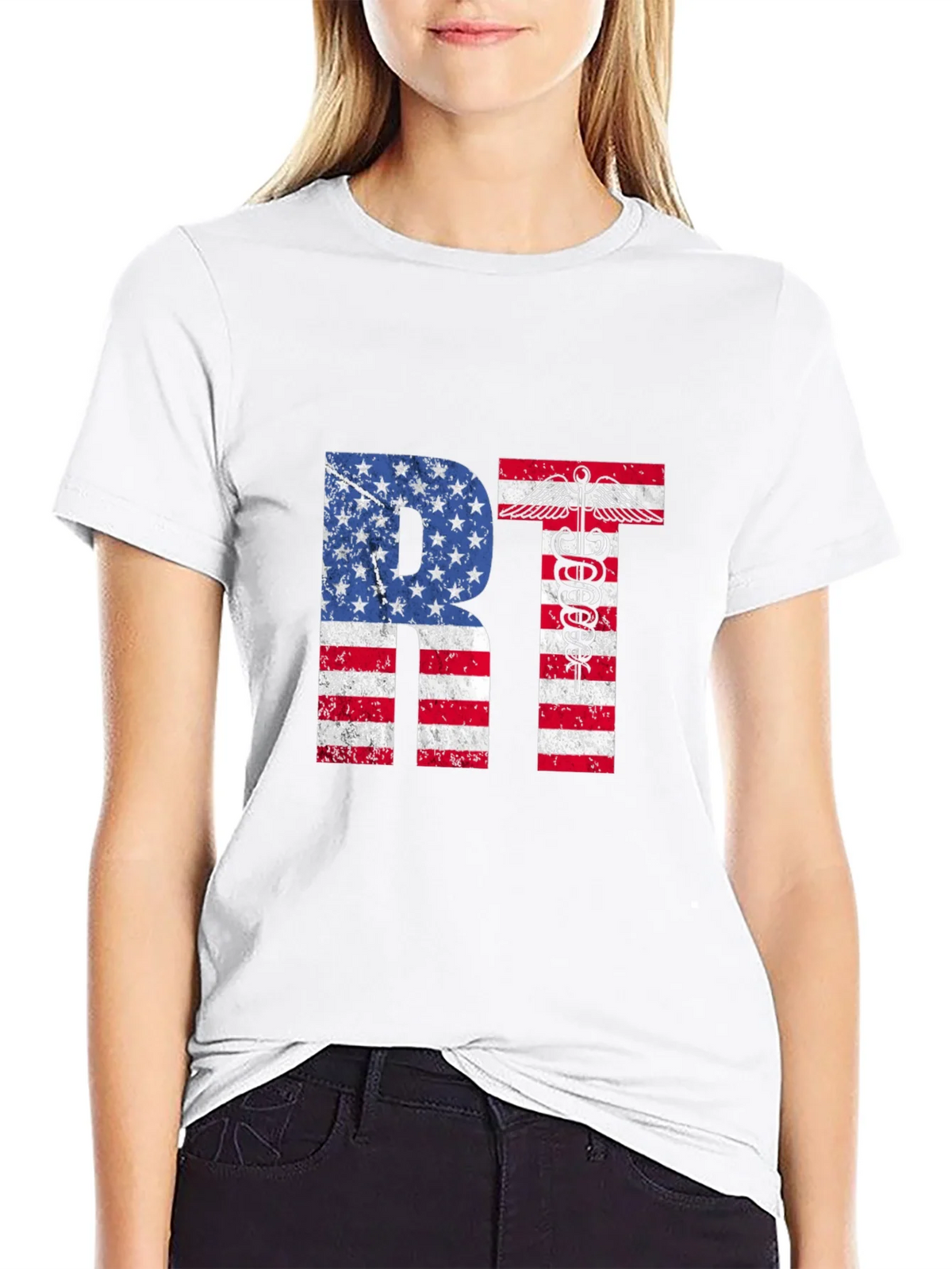 American RT T-Shirt Respiratory Therapist USA Flag Tee product image 6