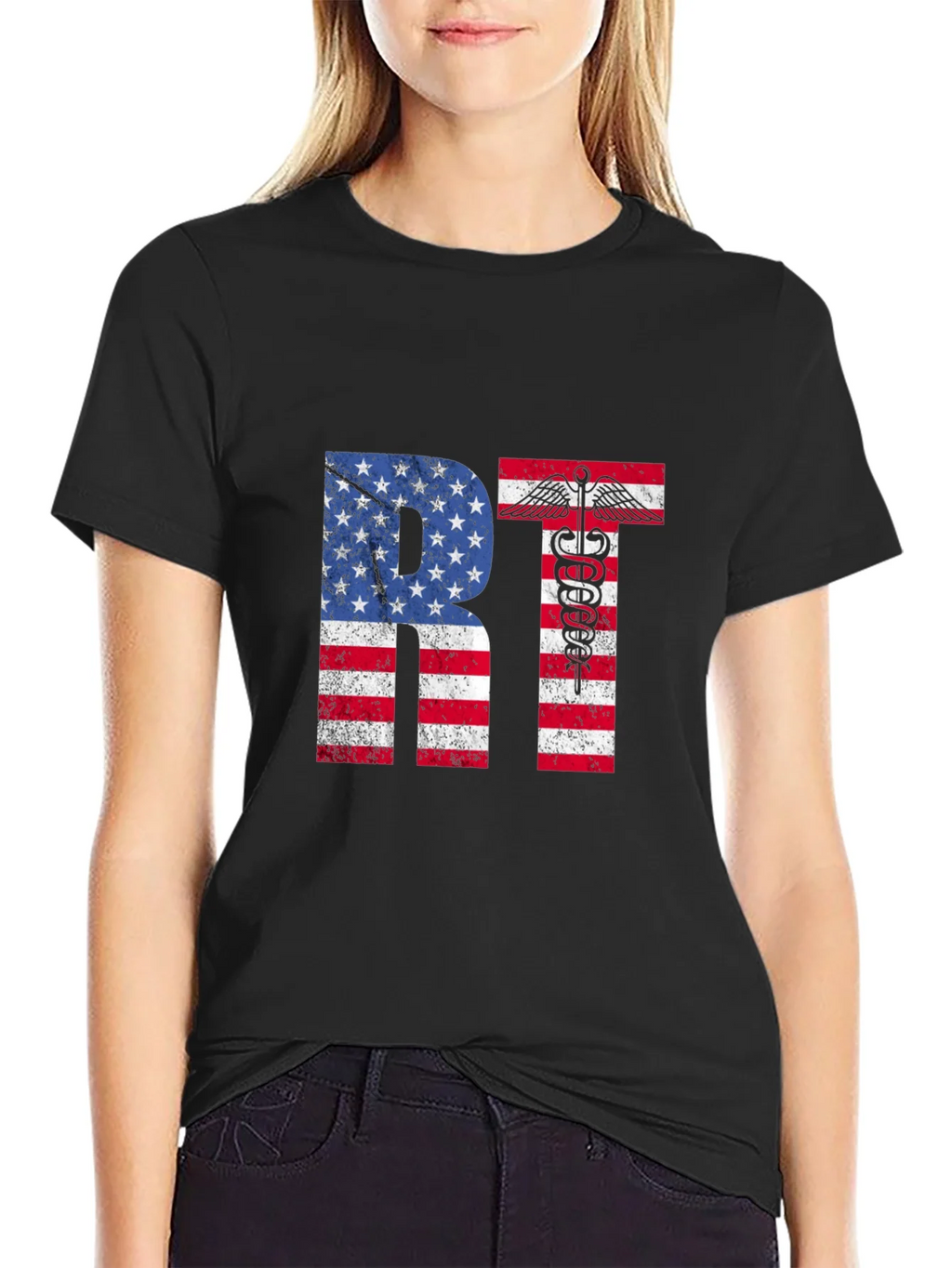 American RT T-Shirt Respiratory Therapist USA Flag Tee product image 2