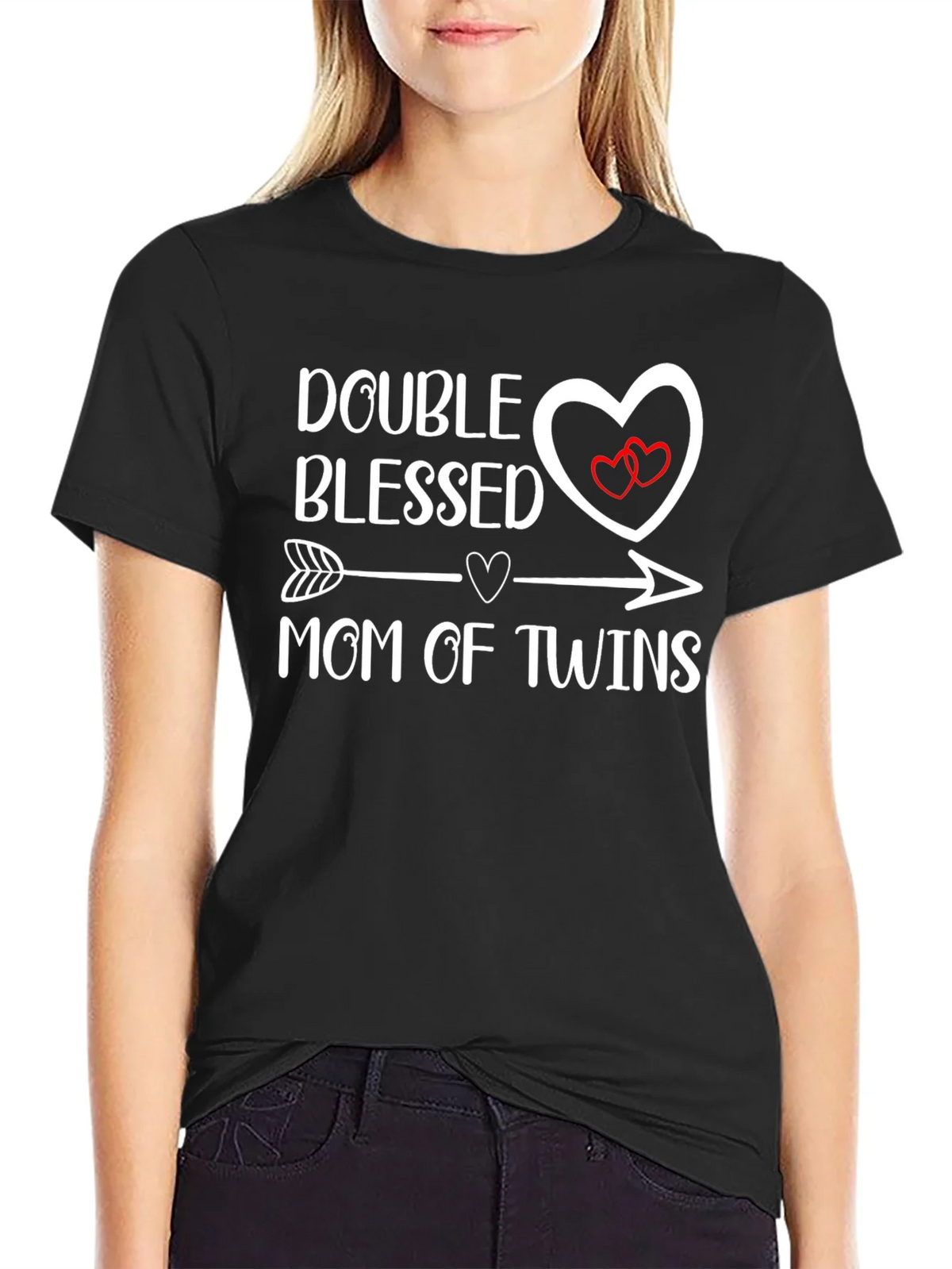 Double Blessed Mom of Twins Graphic T-Shirt product image 2