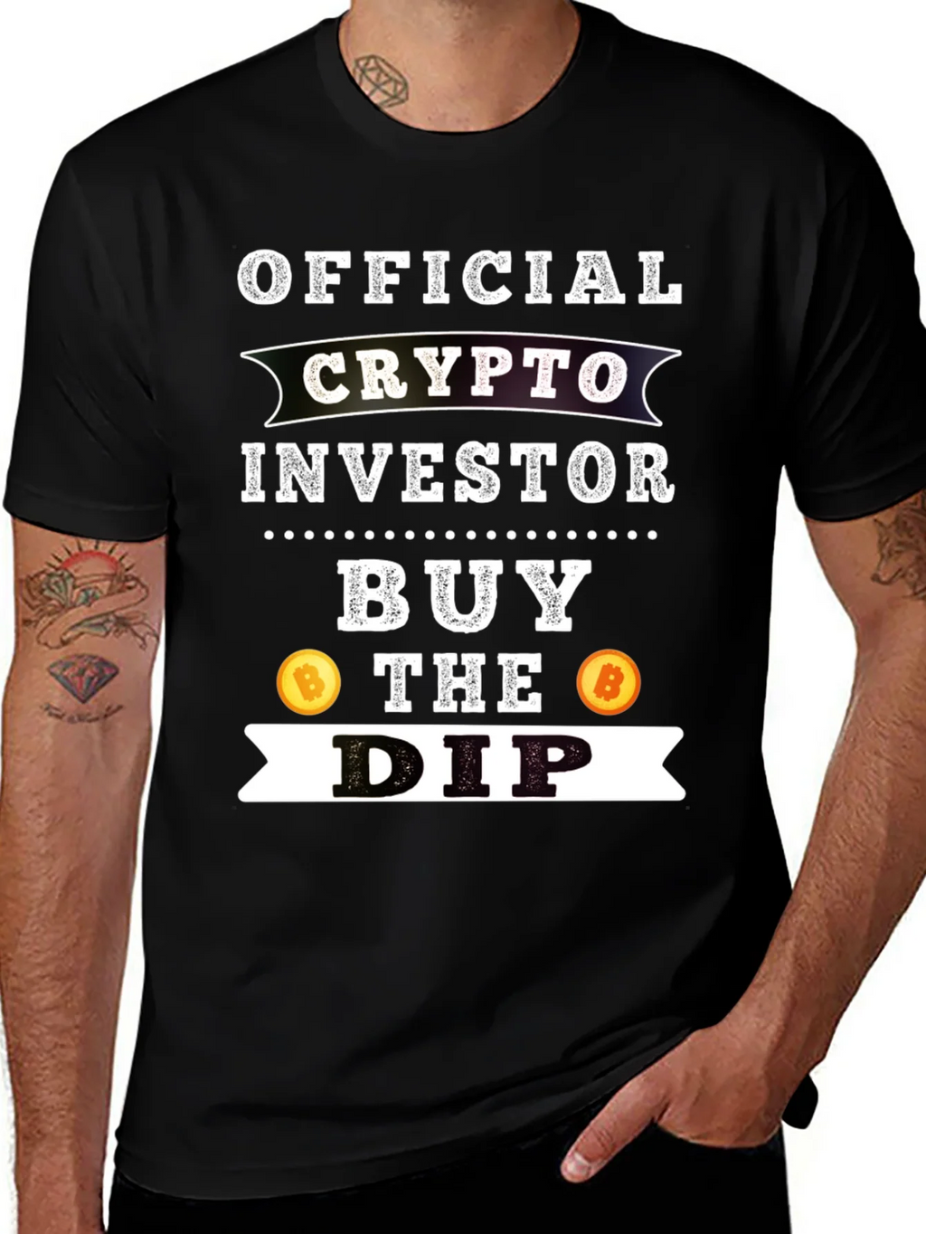 Crypto Investor Buy the Dip Graphic Tee product image 1
