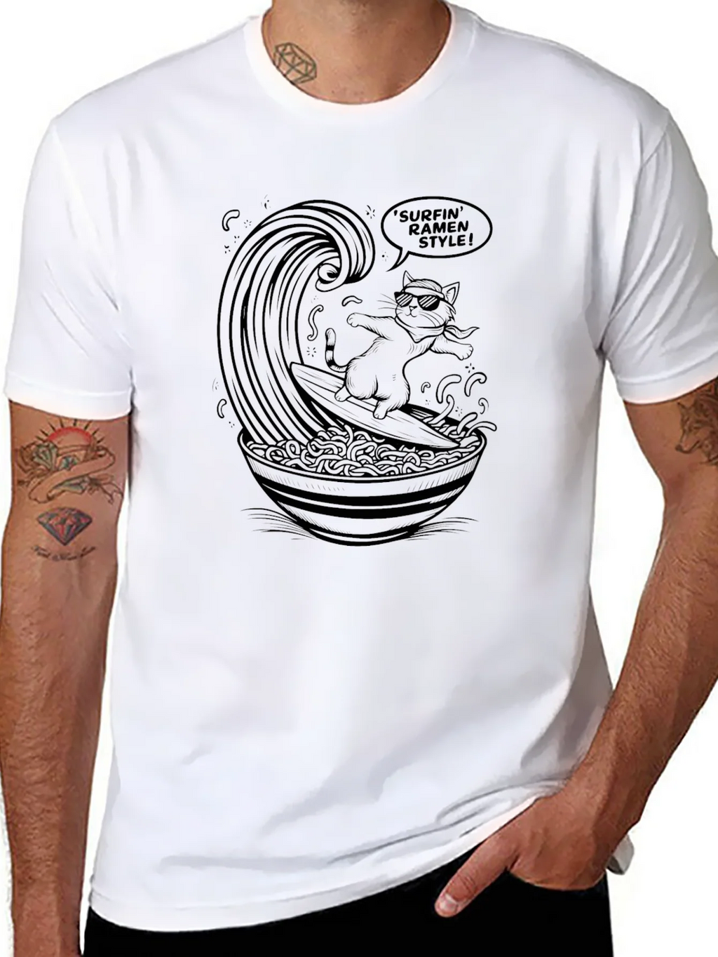 Surfin Ramen Style T-Shirt product image 7