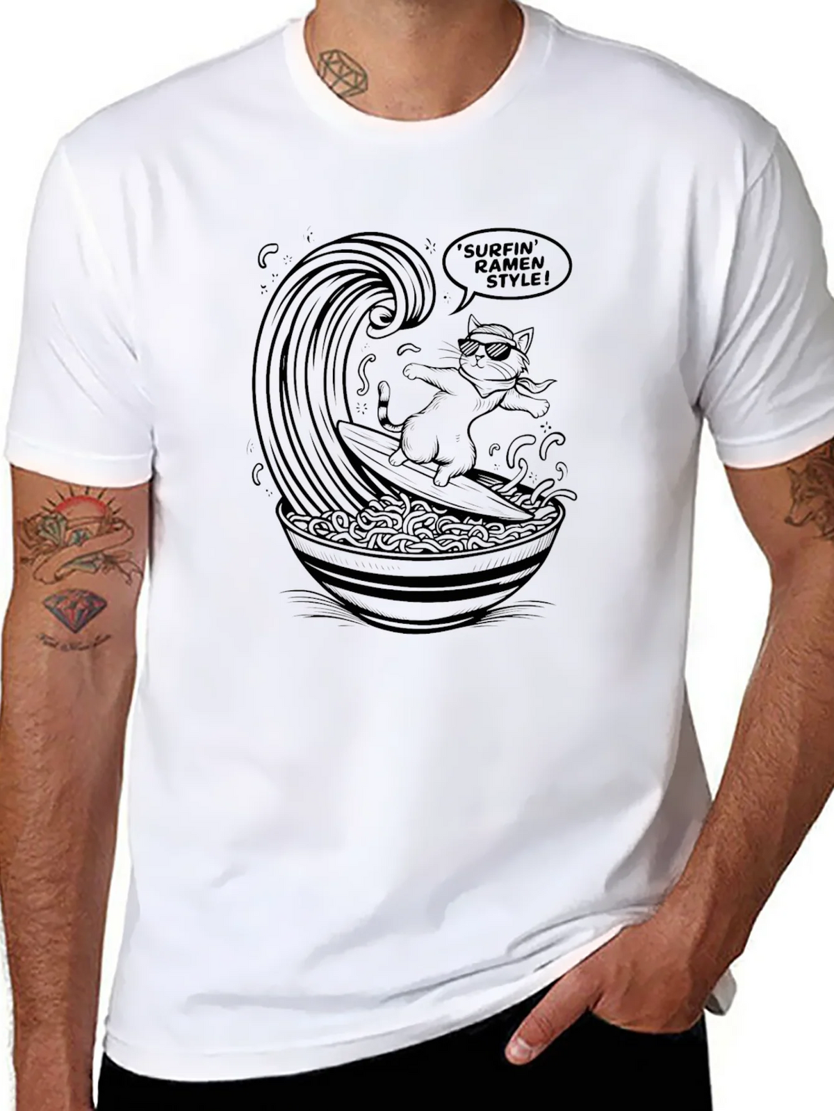 Surfin Ramen Style T-Shirt product image 7