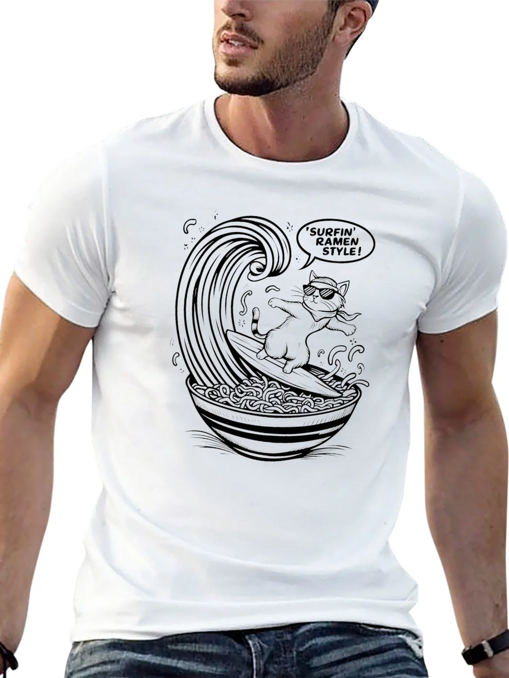 Surfin Ramen Style T-Shirt product image 12