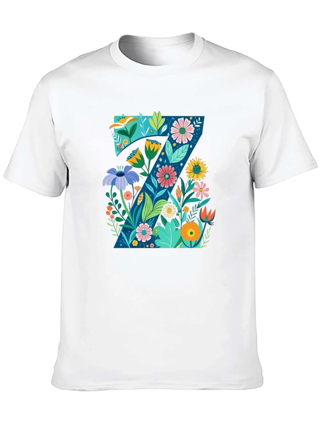 Floral Letter Z Black T-Shirt - Nature Inspired Design product image 9