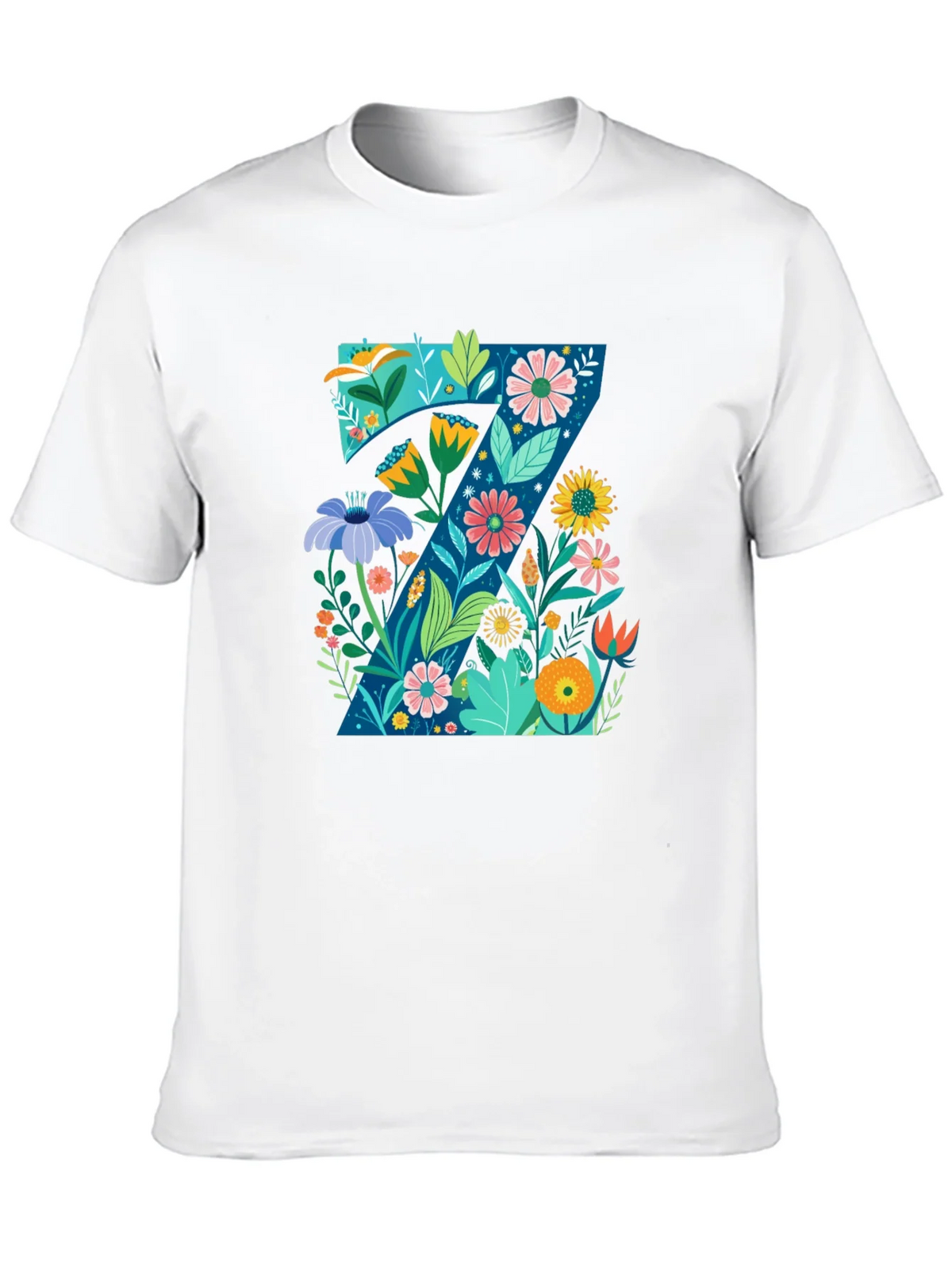 Floral Letter Z Black T-Shirt - Nature Inspired Design product image 9