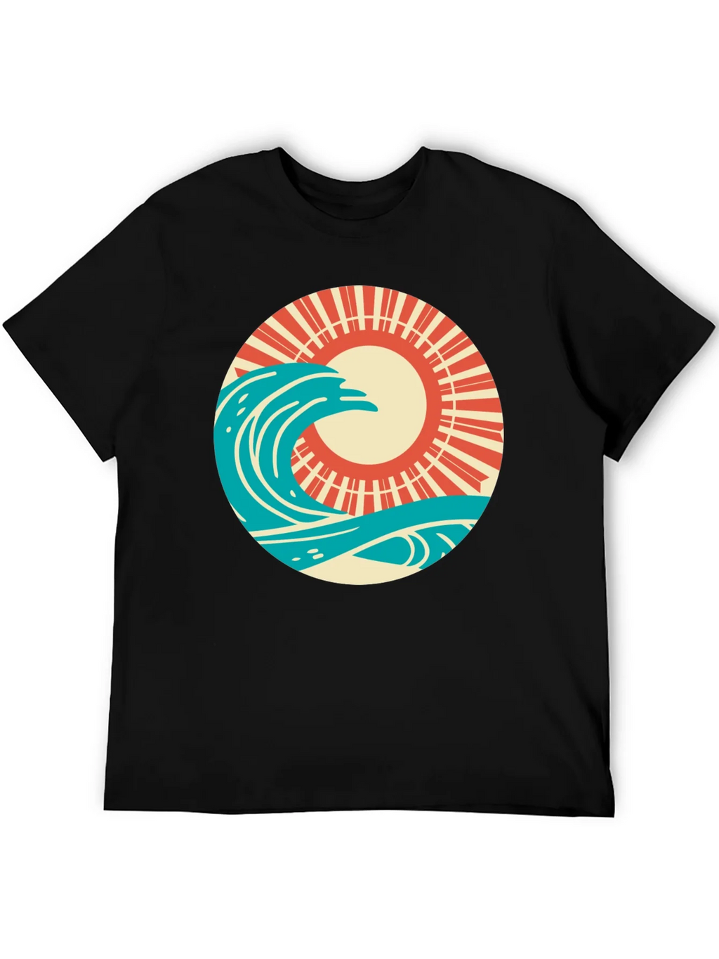 Retro Wave and Sun Graphic T-Shirt product image 5