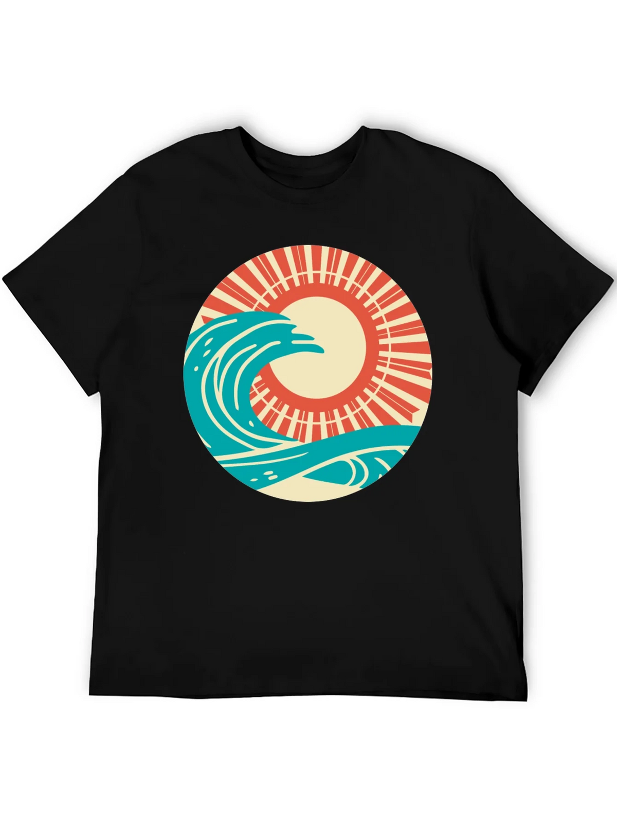 Retro Wave and Sun Graphic T-Shirt product image 5